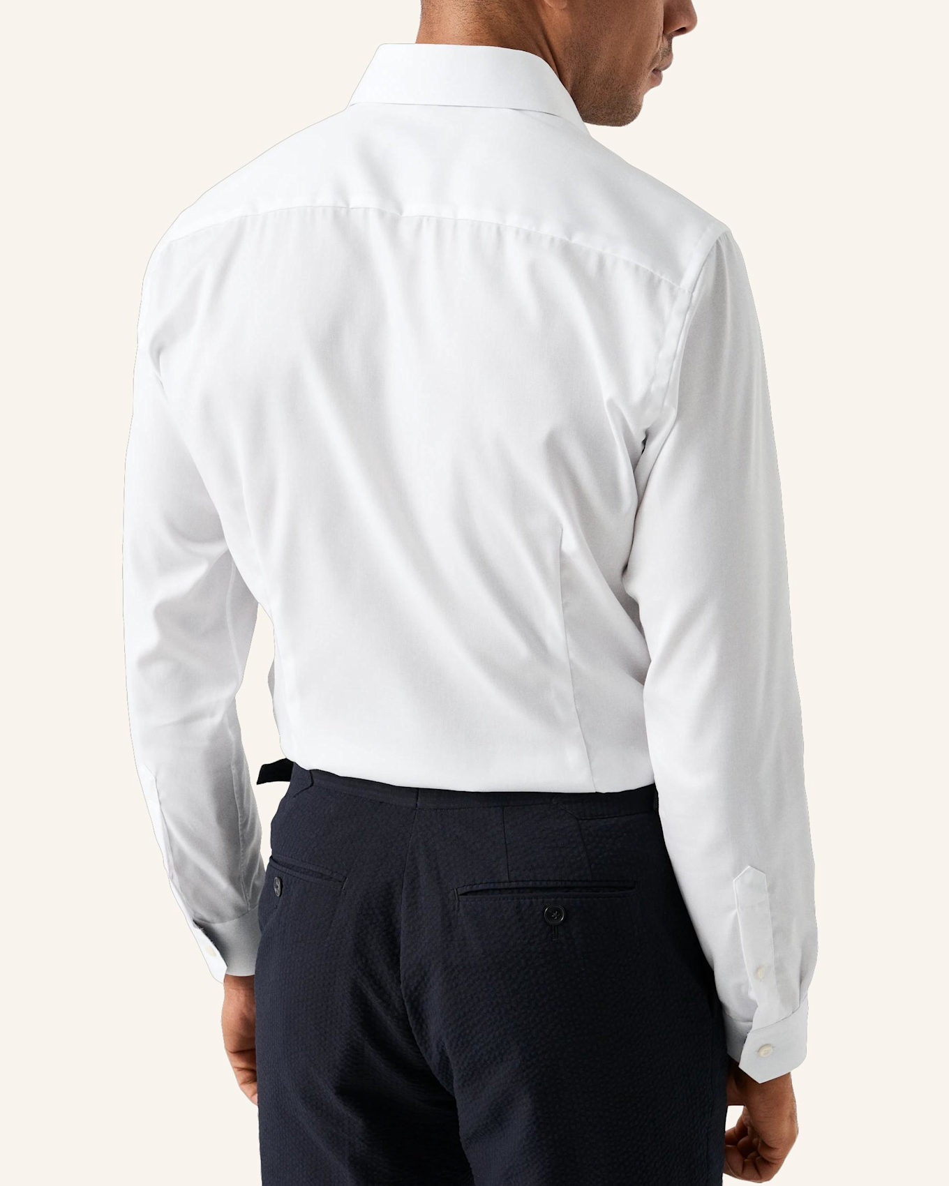 ETON Signature Twill Hemd mit Paisley-Effekt Super Slim Fit: WEISS