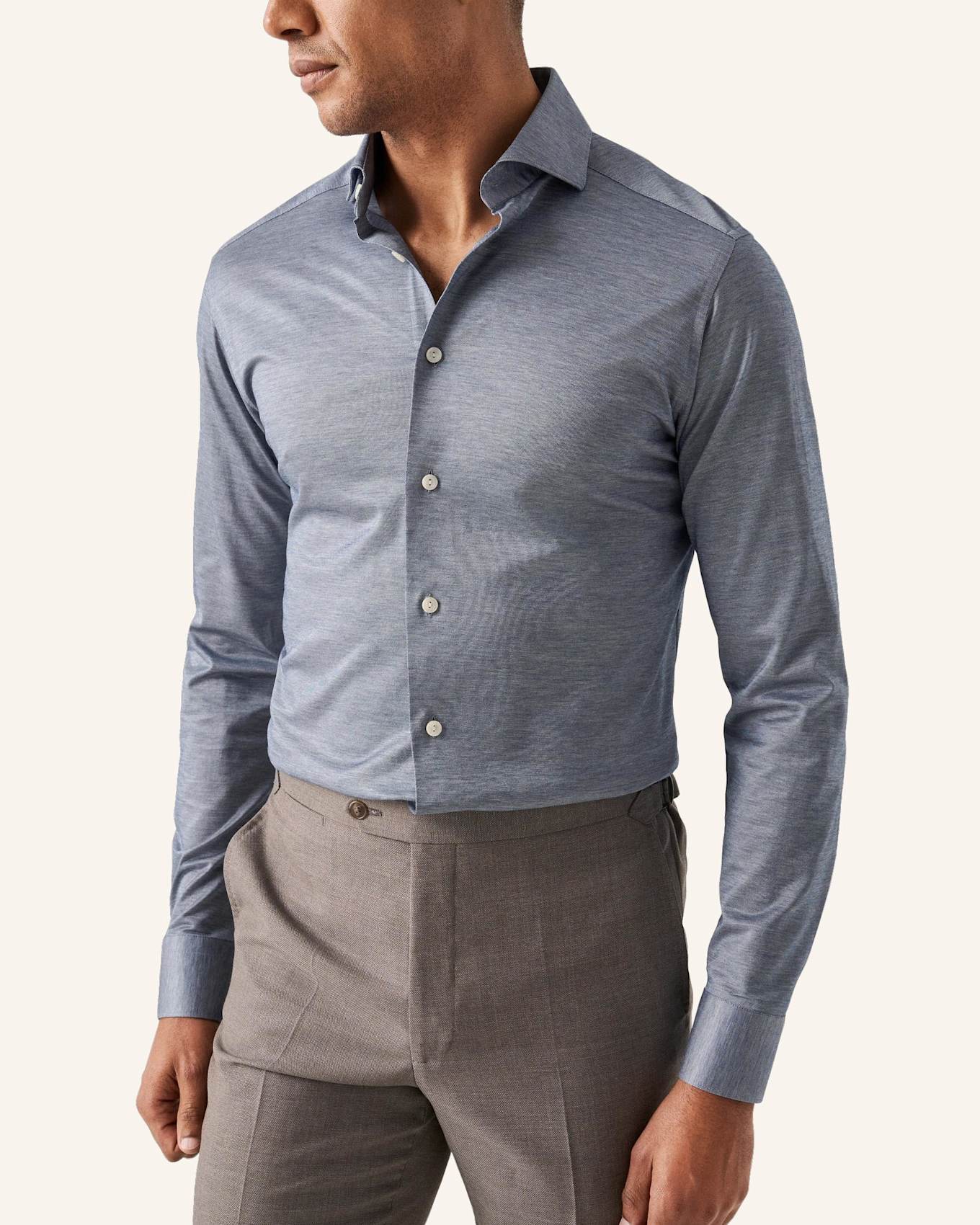 ETON Filo di Scozia Oxford Hemd Contemporary Fit: BLAU