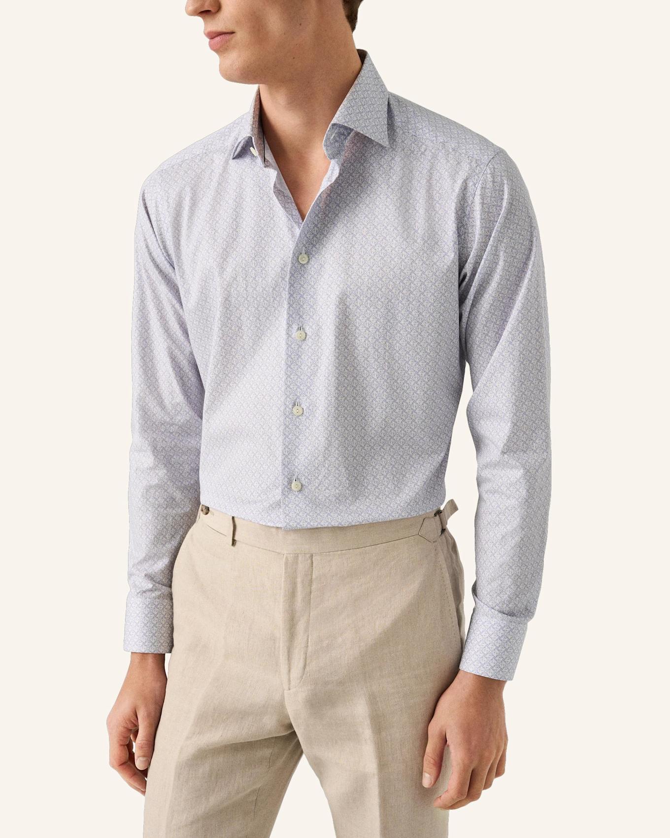 ETON Geometrisches Signature Twill Hemd Slim Fit: PINK