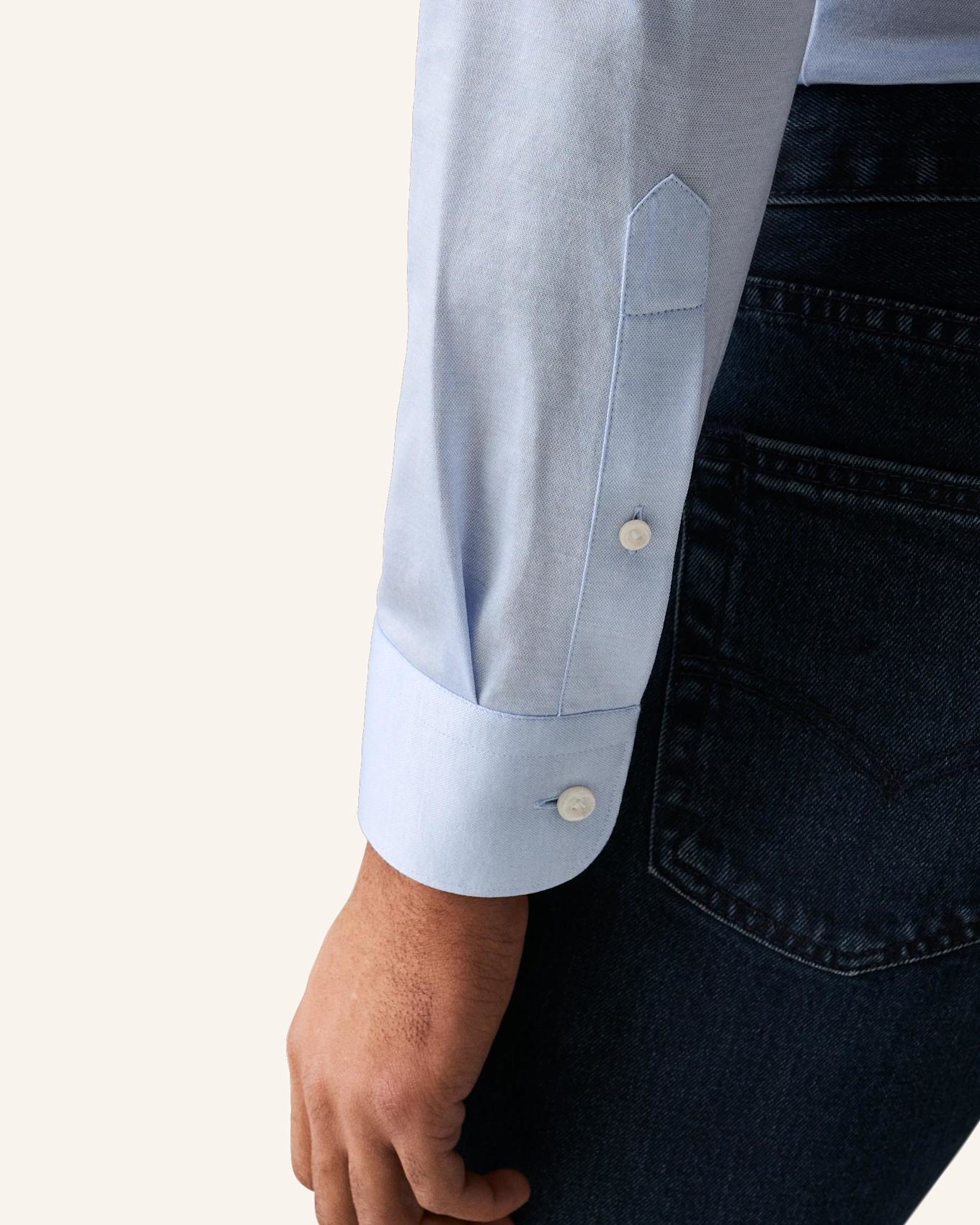 ETON Filo di Scozia Oxford Hemd Contemporary Fit: BLAU