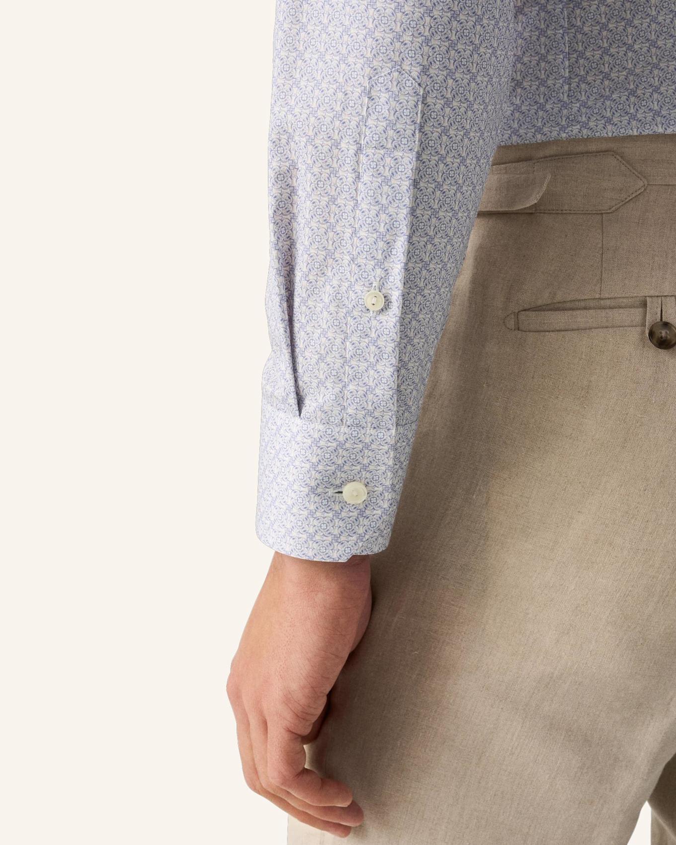 ETON Geometrisches Signature Twill Hemd Slim Fit: PINK