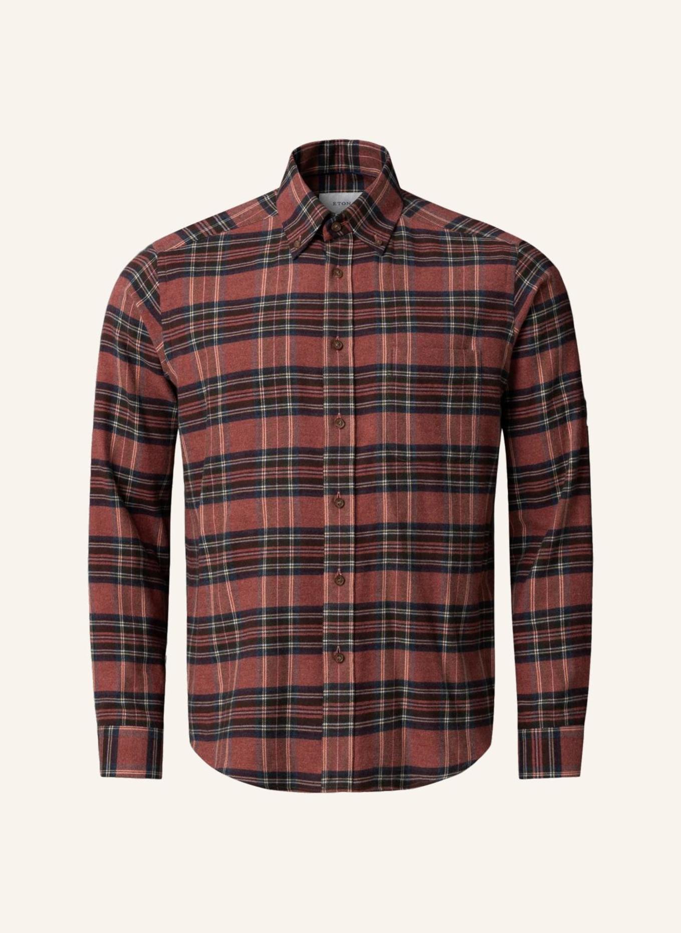 ETON Flanellhemd Karomuster Casual fit: ROT