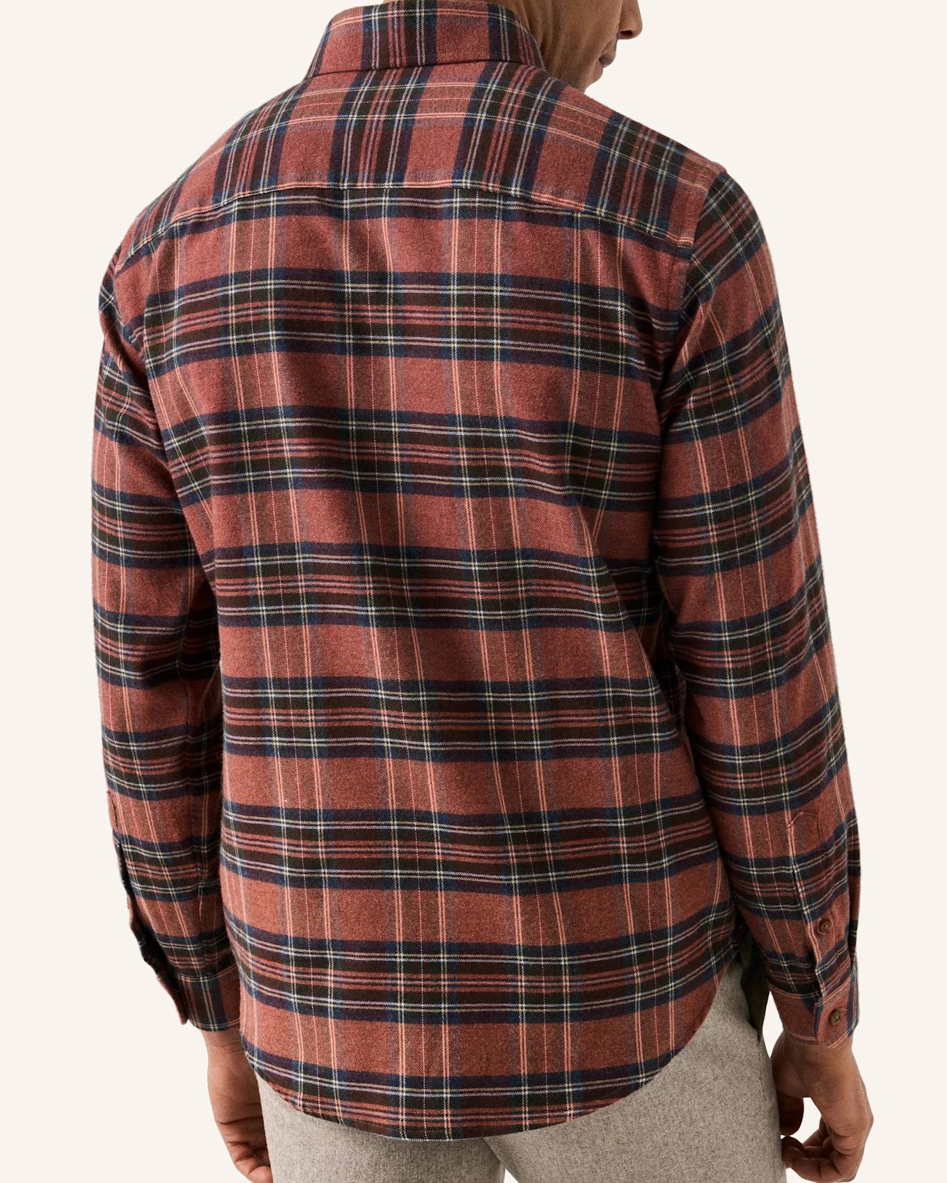ETON Flanellhemd Karomuster Casual fit: ROT