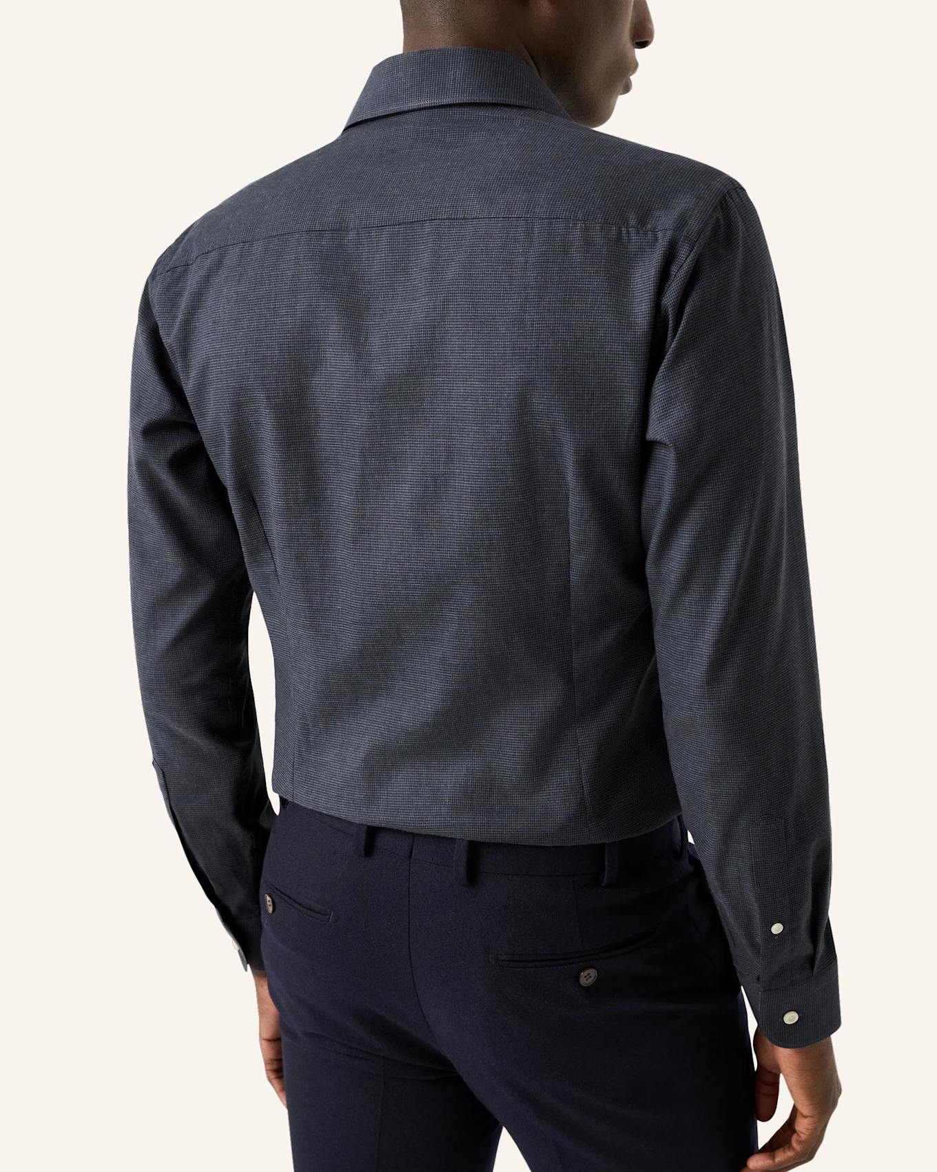 ETON Signature-Flanell-Hemd Microcheck Slim fit: DUNKELBLAU