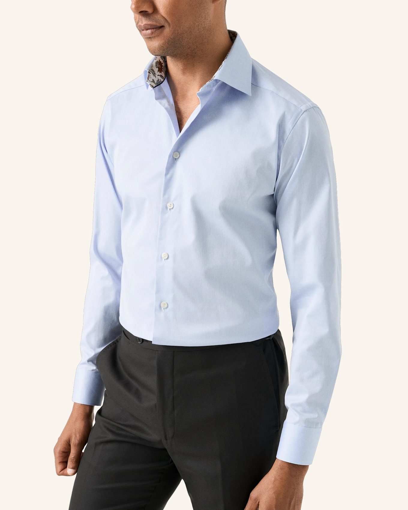 ETON Signature-Twill-Hemd Contemporary fit: BLAU