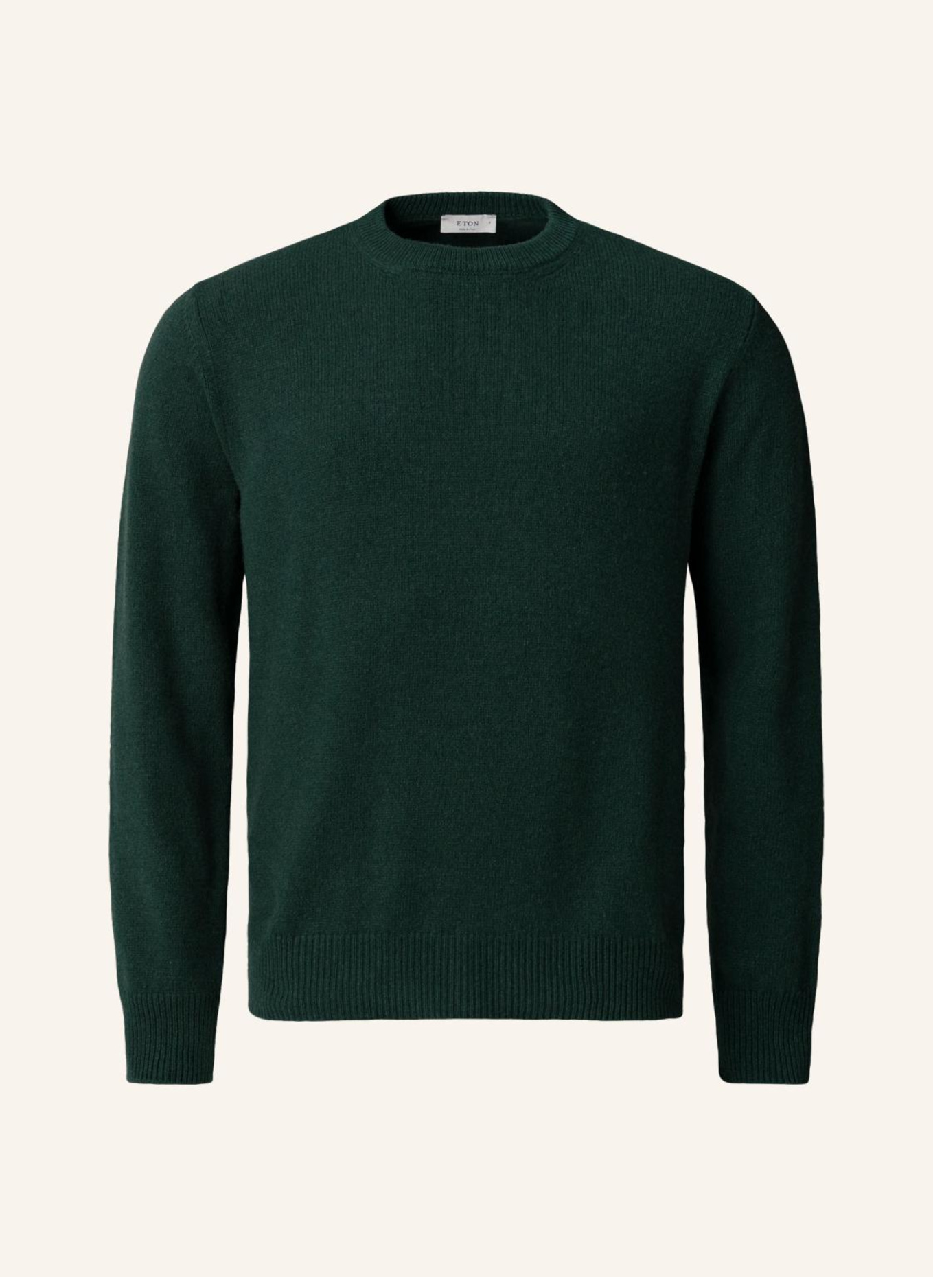 ETON Rundhalsausschnitt Kaschmirstrick: DUNKELGRÜN