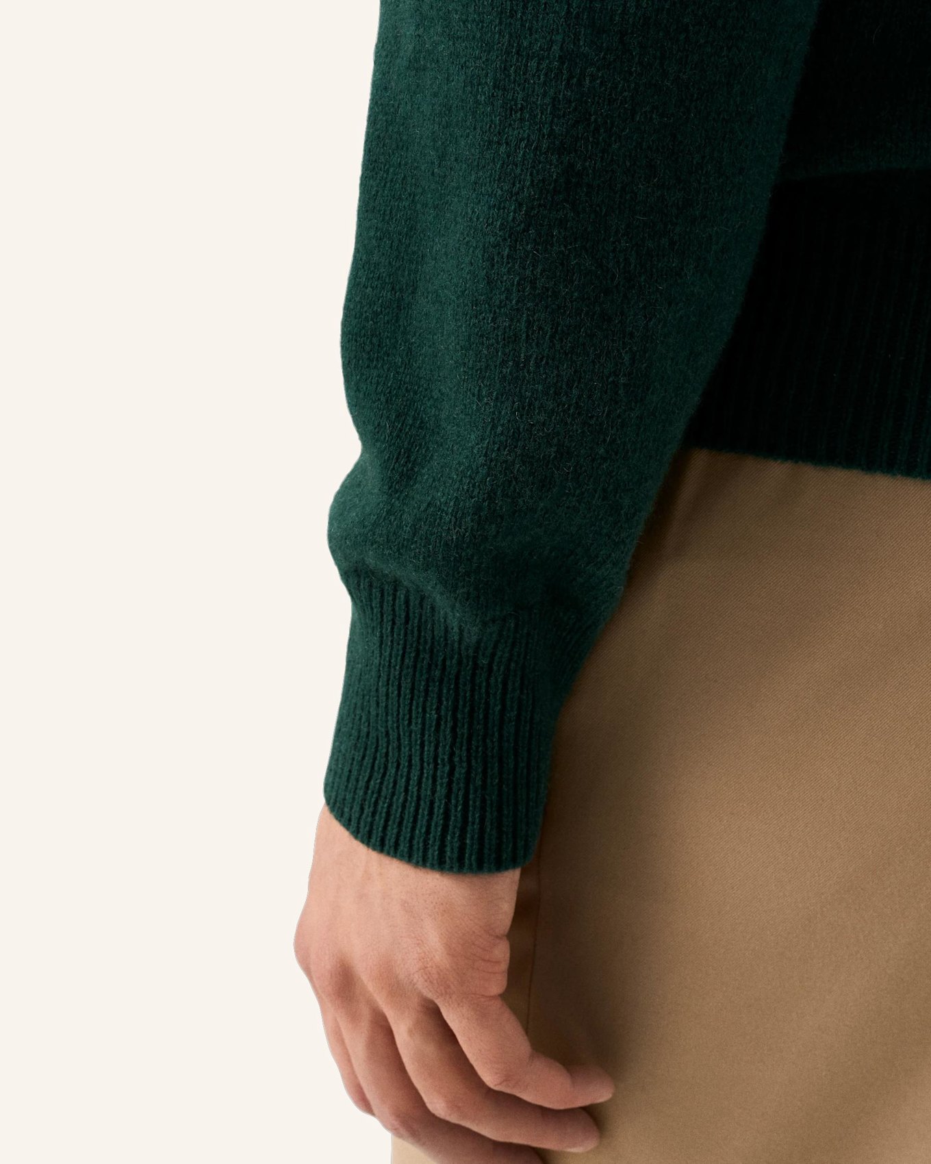 ETON Rundhalsausschnitt Kaschmirstrick: DUNKELGRÜN