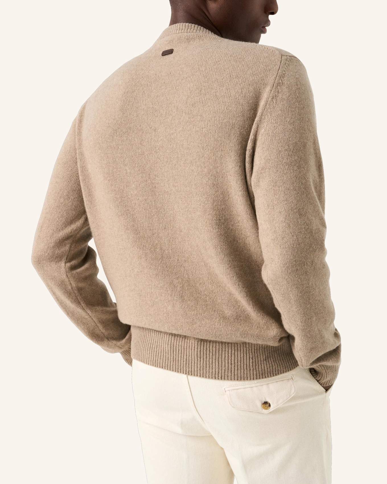 ETON Rundhalsausschnitt Kaschmirstrick: BEIGE