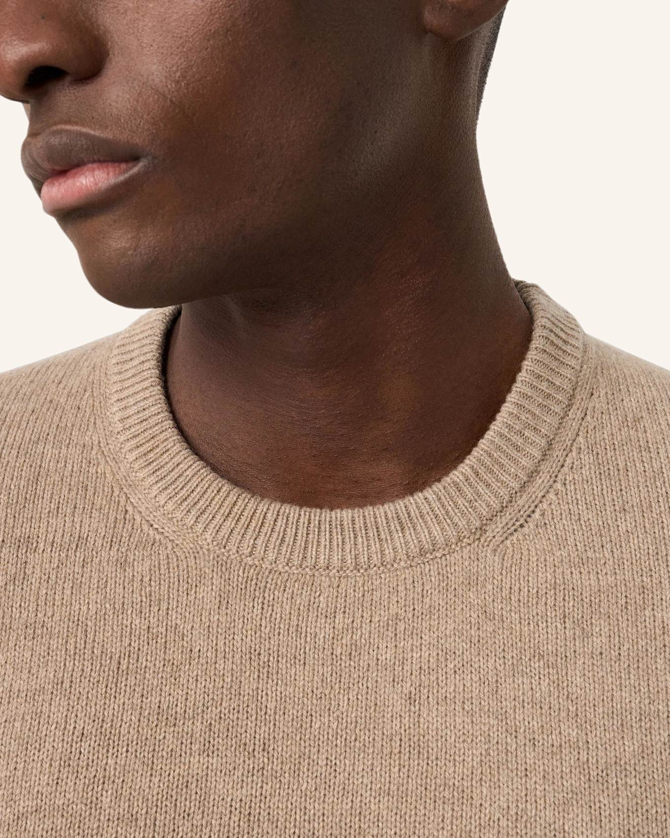 ETON Rundhalsausschnitt Kaschmirstrick: BEIGE