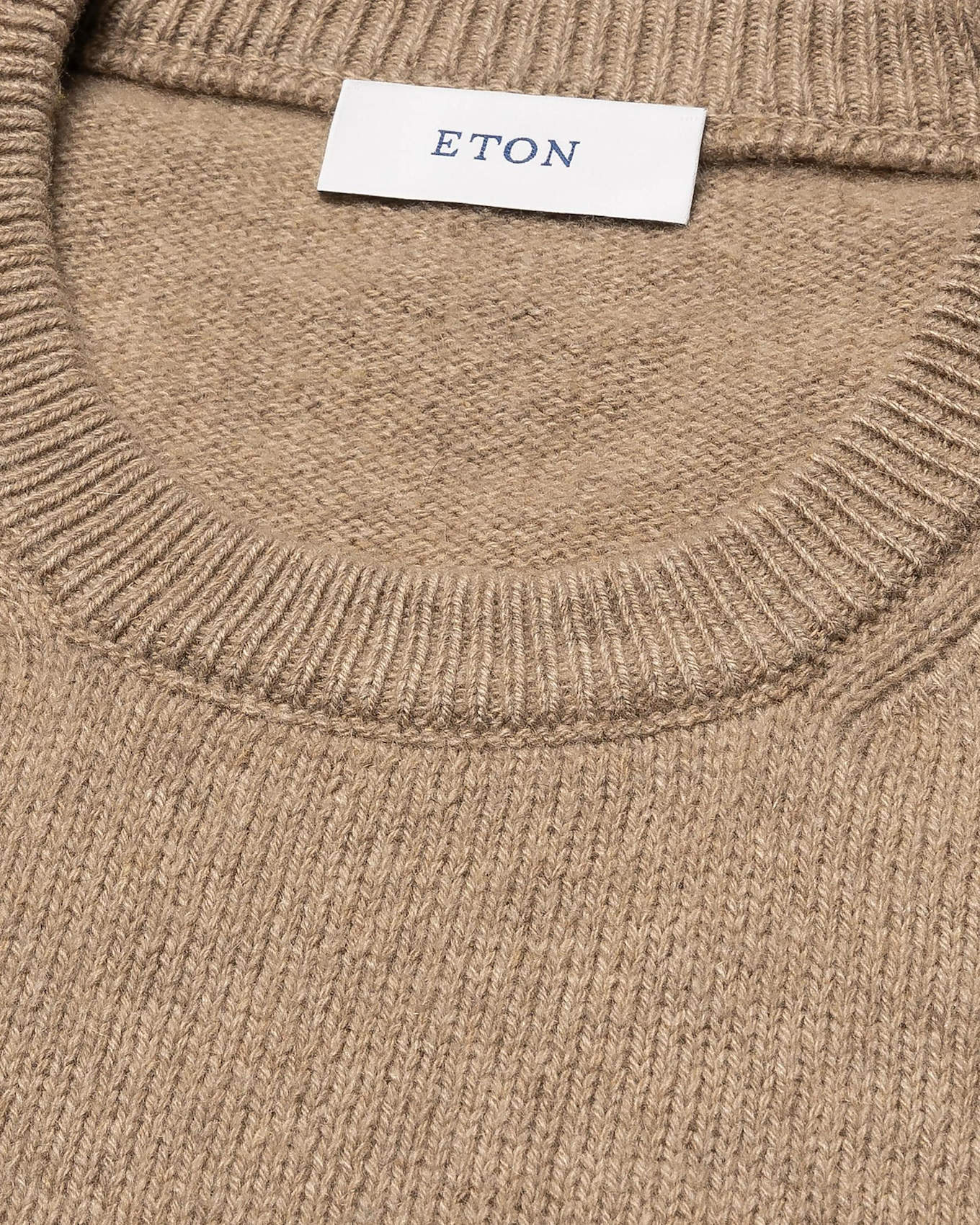 ETON Rundhalsausschnitt Kaschmirstrick: BEIGE