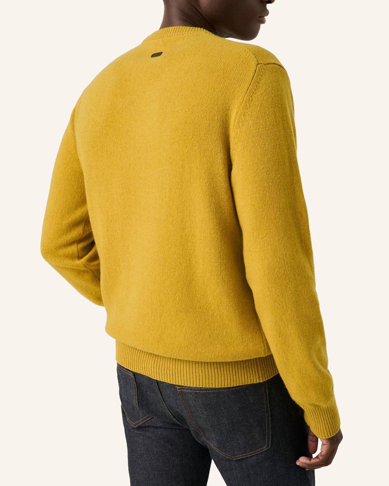 ETON Rundhalsausschnitt Kaschmirstrick: GELB