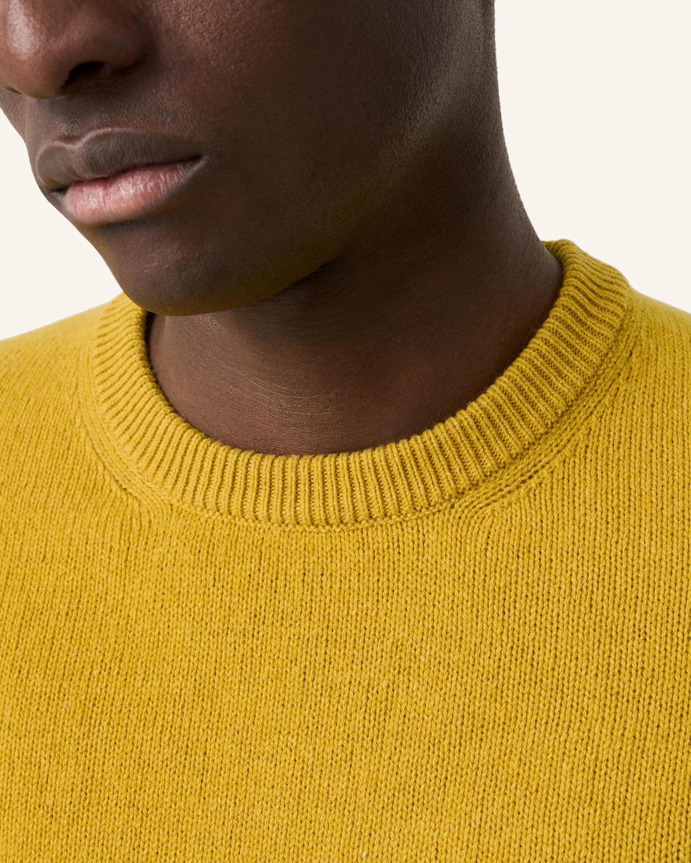 ETON Rundhalsausschnitt Kaschmirstrick: GELB