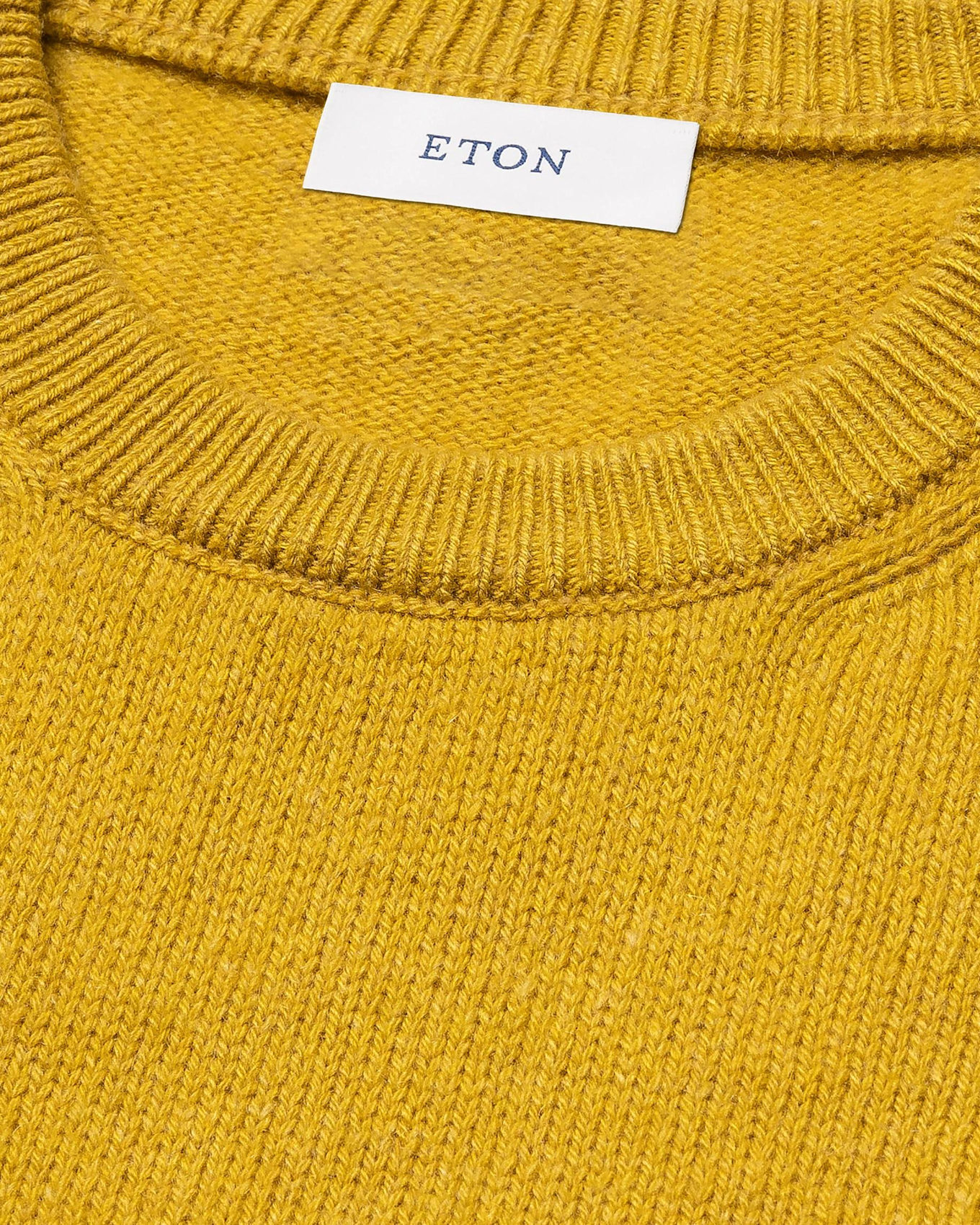 ETON Rundhalsausschnitt Kaschmirstrick: GELB