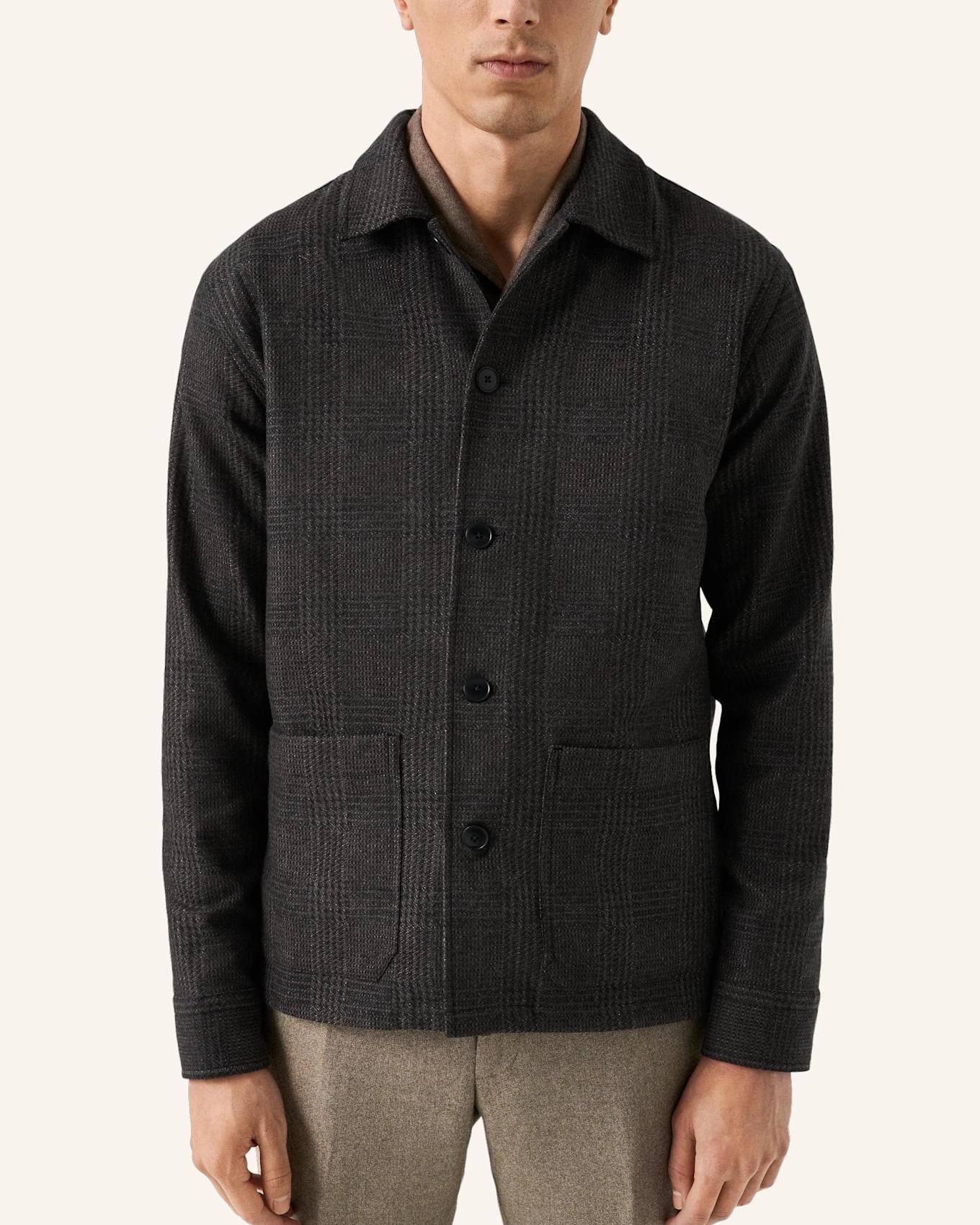 ETON Woll-Kaschmir-Jacke: DUNKELGRAU