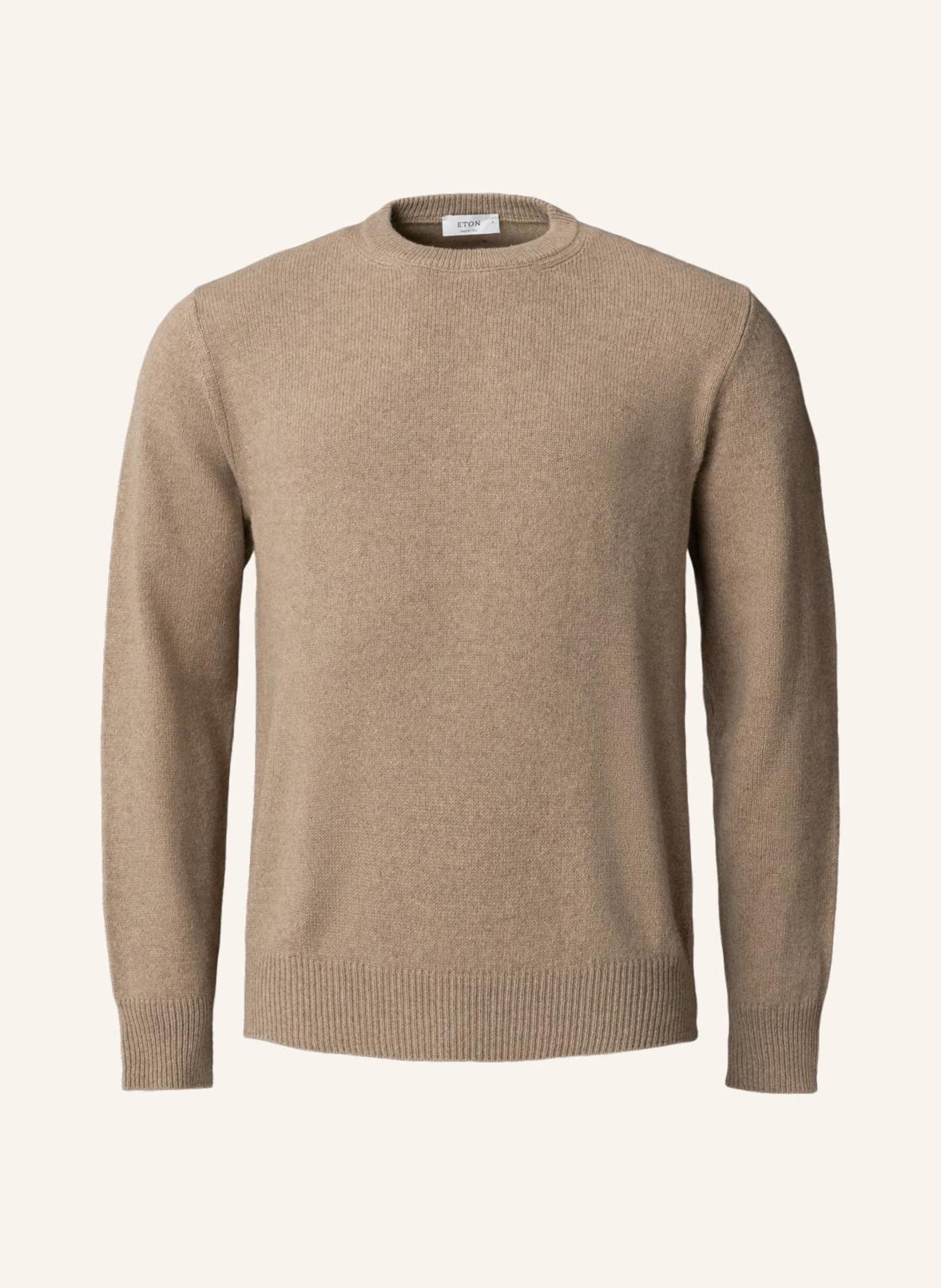 ETON Rundhalsausschnitt Kaschmirstrick: BEIGE