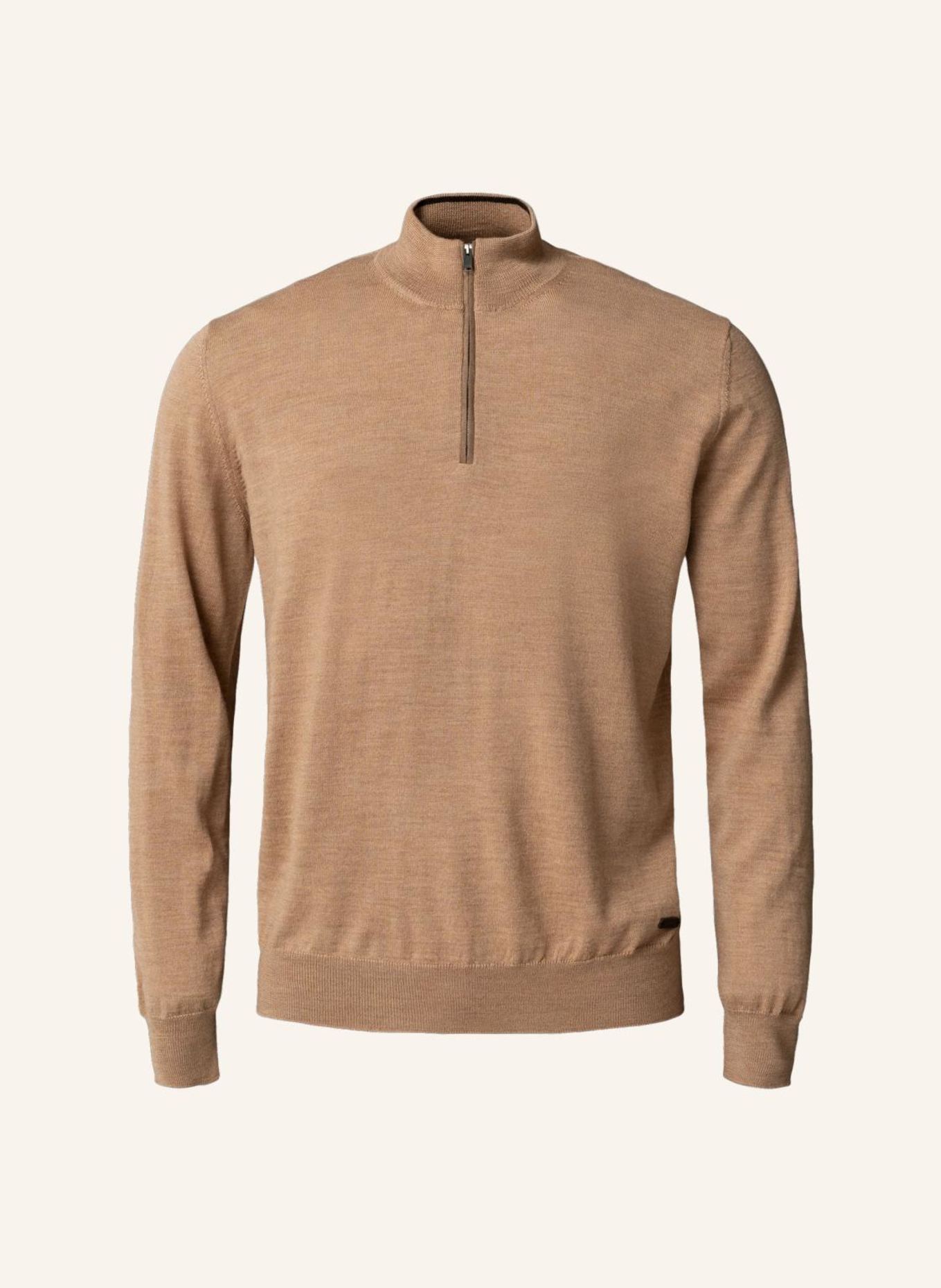ETON Quarter-Zip-Strickpullover: GELB