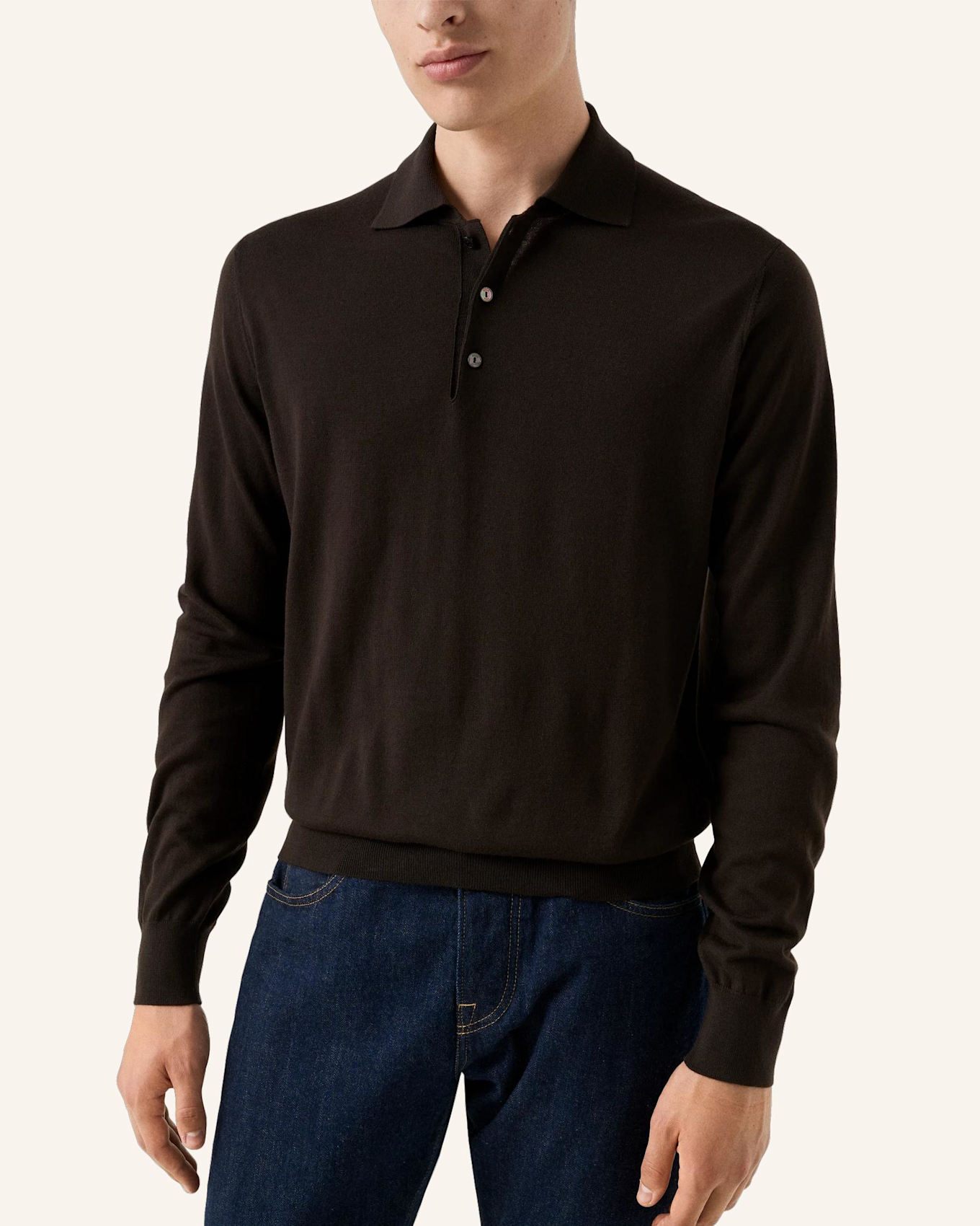 ETON Feinstrick-Polohemd: BRAUN