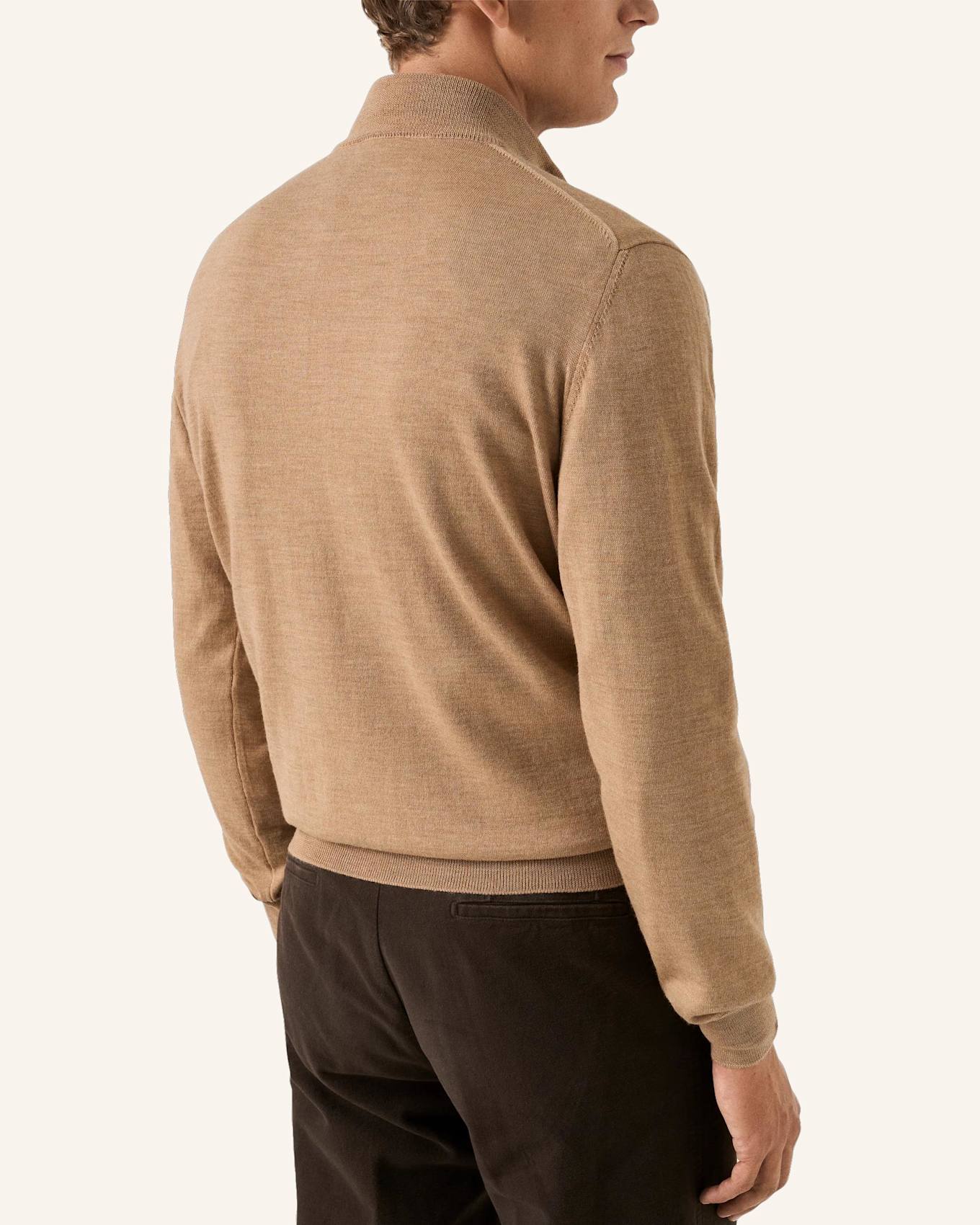 ETON Quarter-Zip-Strickpullover: GELB