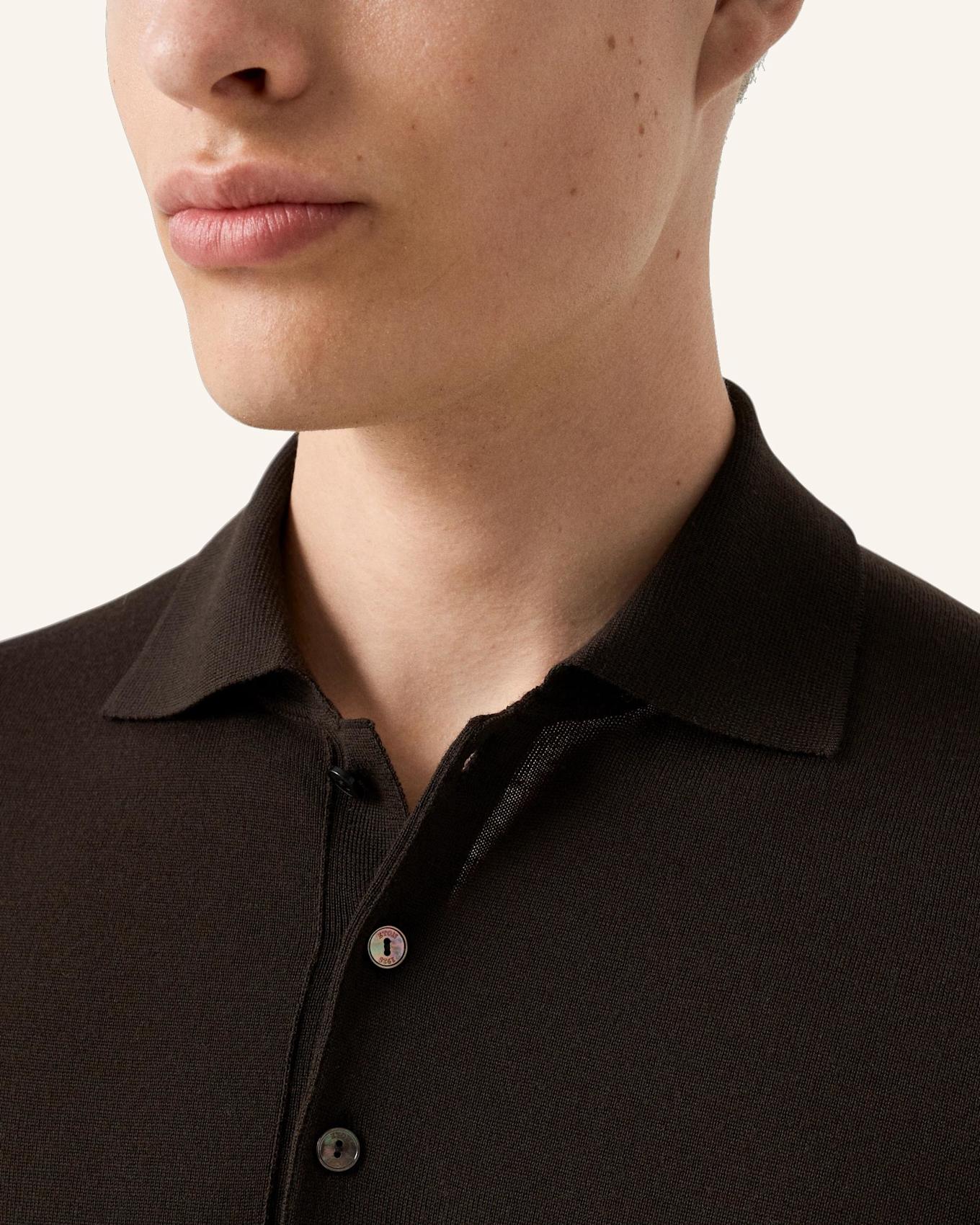 ETON Feinstrick-Polohemd: BRAUN