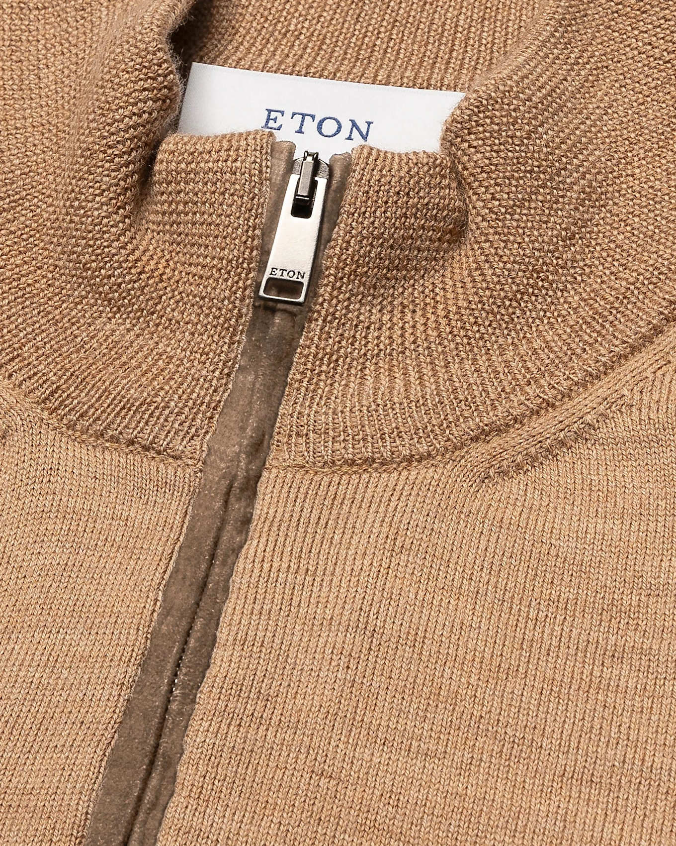 ETON Quarter-Zip-Strickpullover: GELB