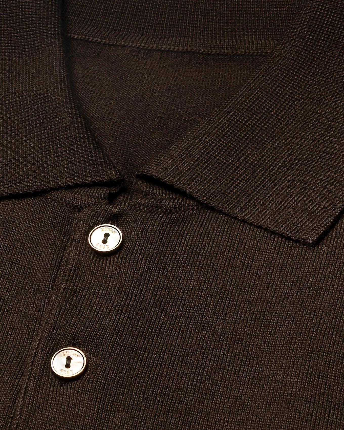 ETON Feinstrick-Polohemd: BRAUN
