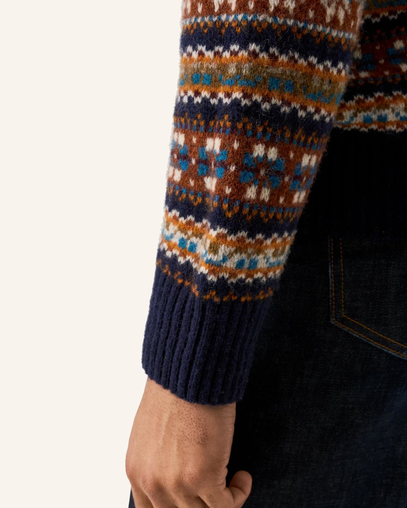 ETON Fair-Isle-Pullover: BEIGE