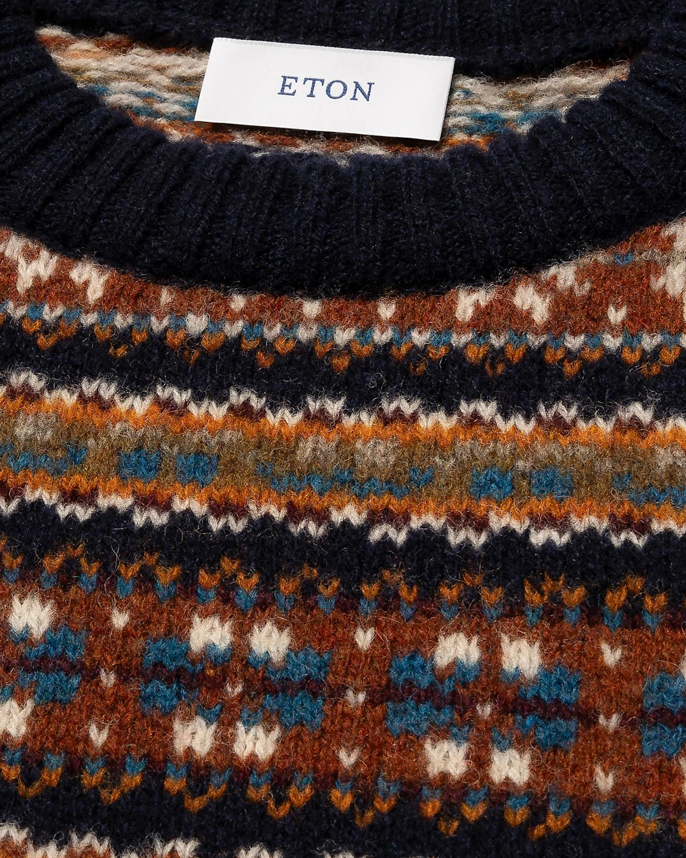 ETON Fair-Isle-Pullover: BEIGE
