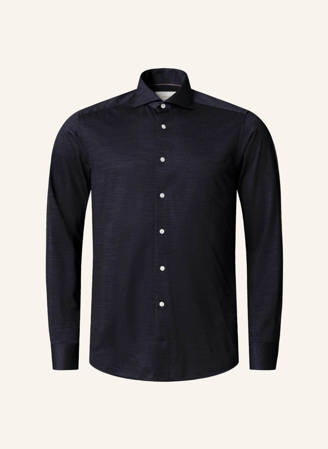 ETON Merino-Lyocell-Jersey-Hemd Slim Fit: DUNKELBLAU