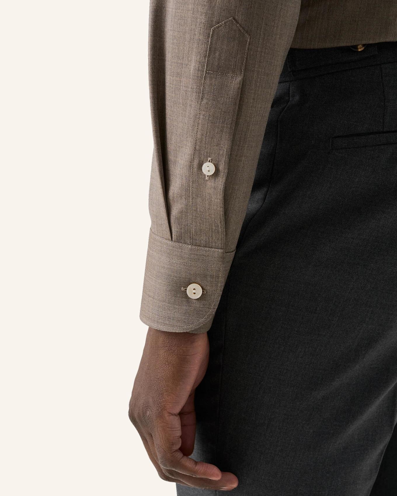 ETON Merino-Hemd Contemporary Fit: BEIGE