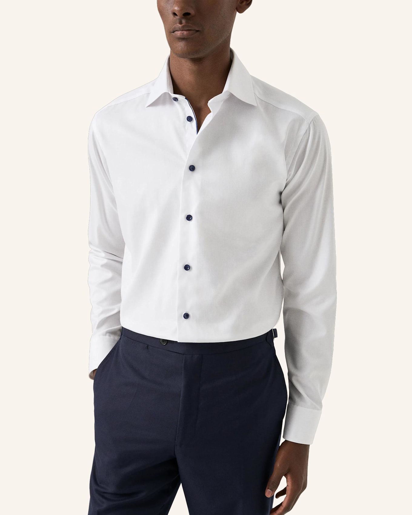 ETON Signature-Twill-Hemd Contemporary Fit: WEISS