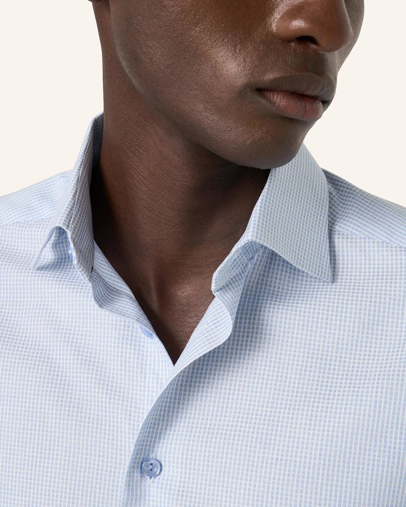 ETON Kariert Fine Twill-Hemd Slim Fit: BLAU