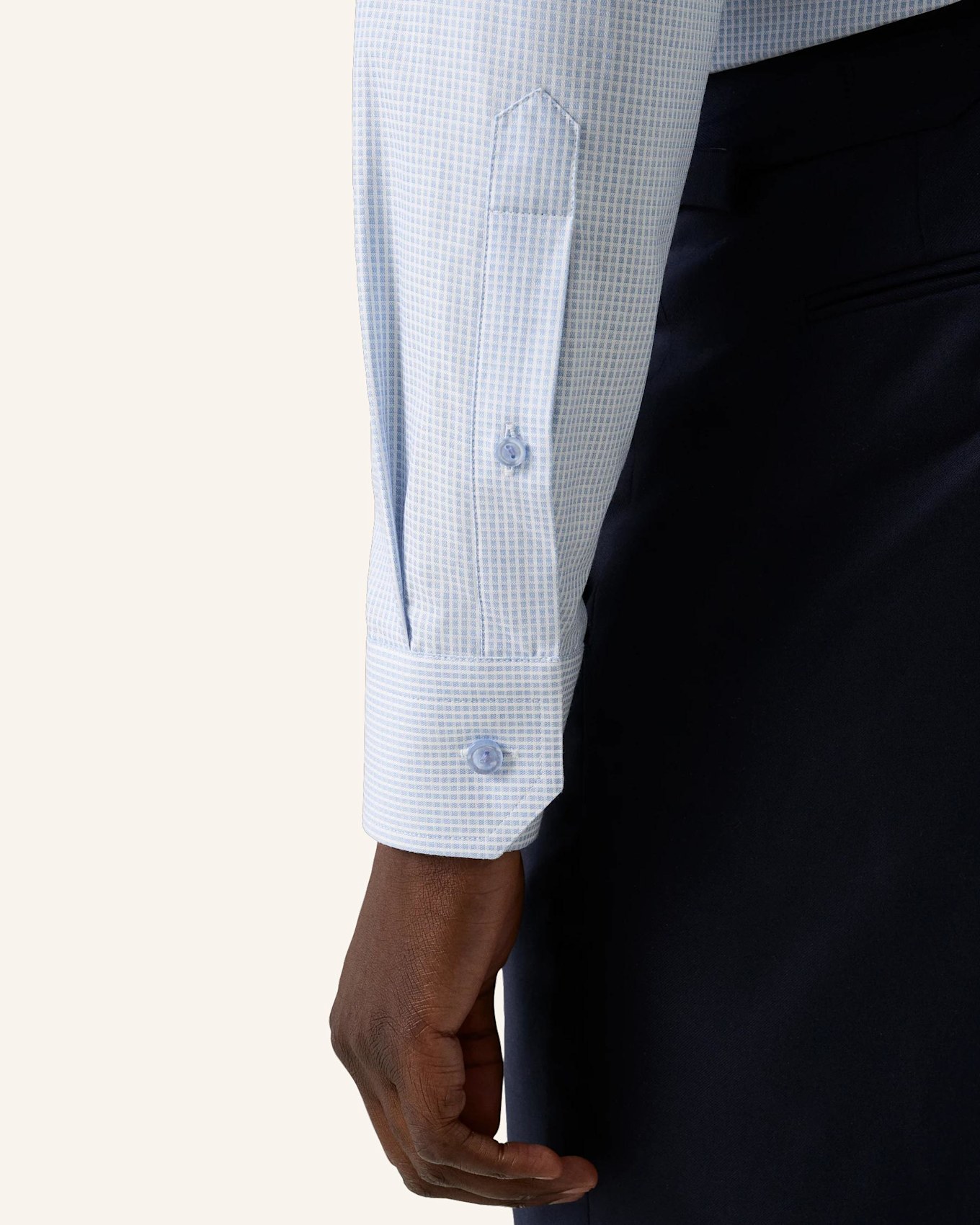 ETON Kariert Fine Twill-Hemd Slim Fit: BLAU