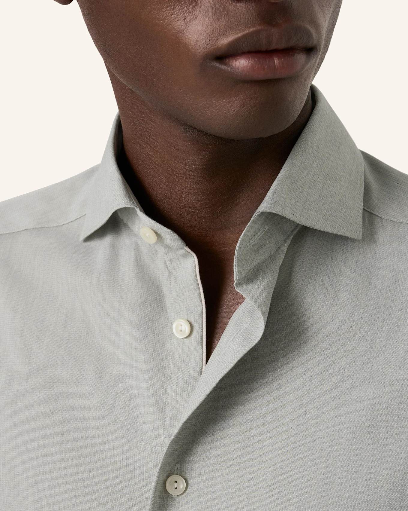 ETON Fine Twill-Hemd Slim Fit: GRÜN