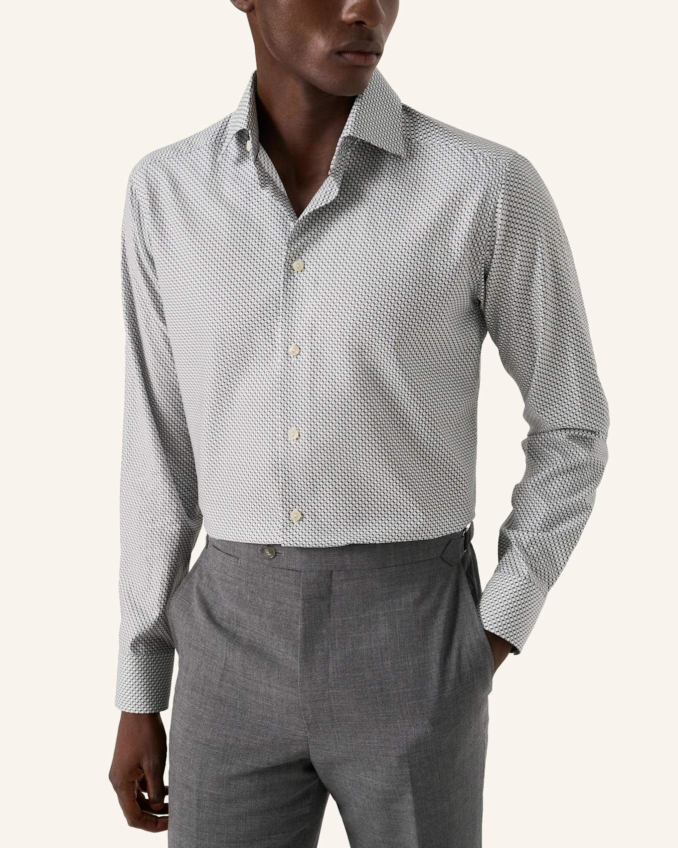 ETON Geometrisch Signature Twill-Hemd Slim Fit: BLAU