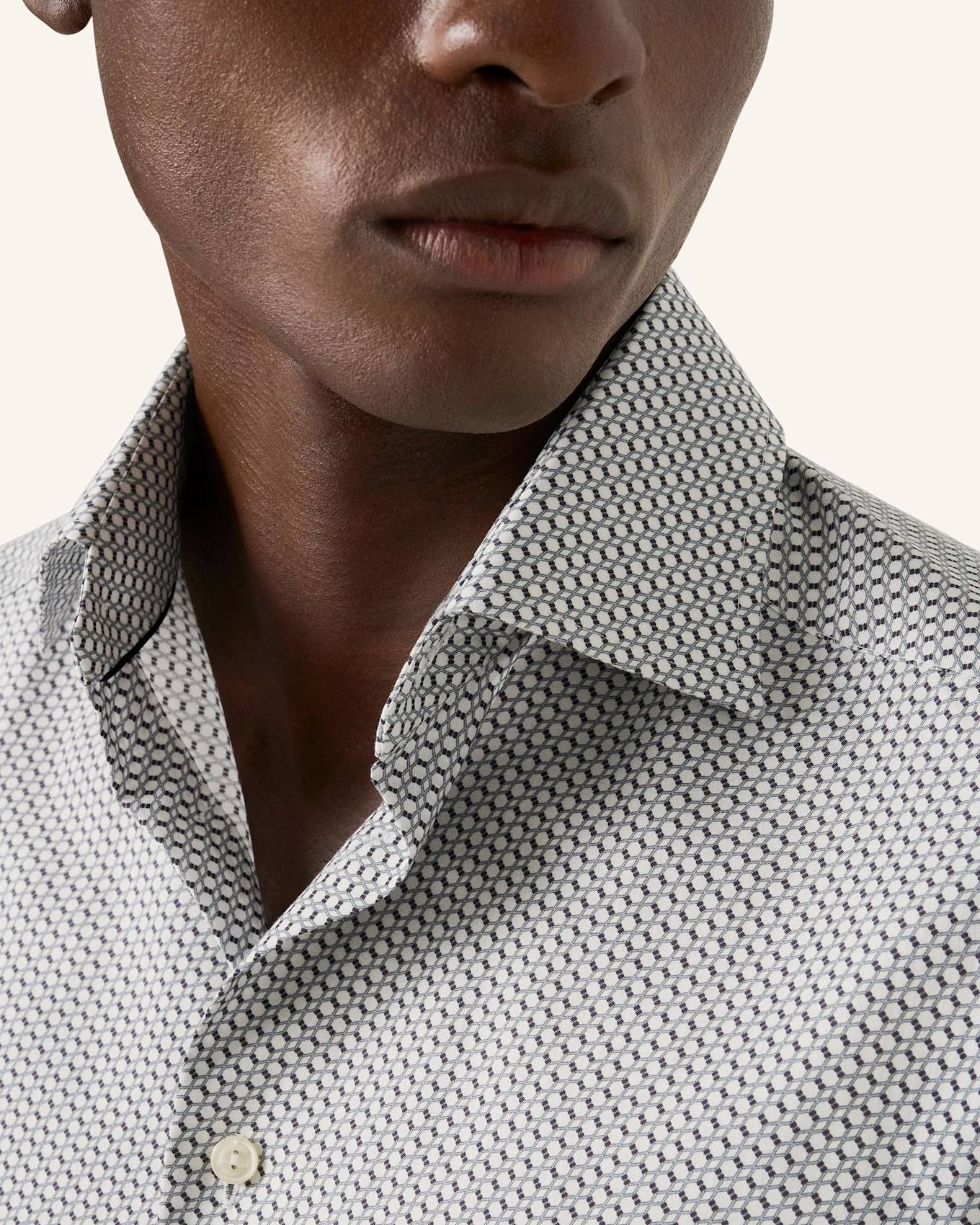 ETON Geometrisch Signature Twill-Hemd Slim Fit: BLAU