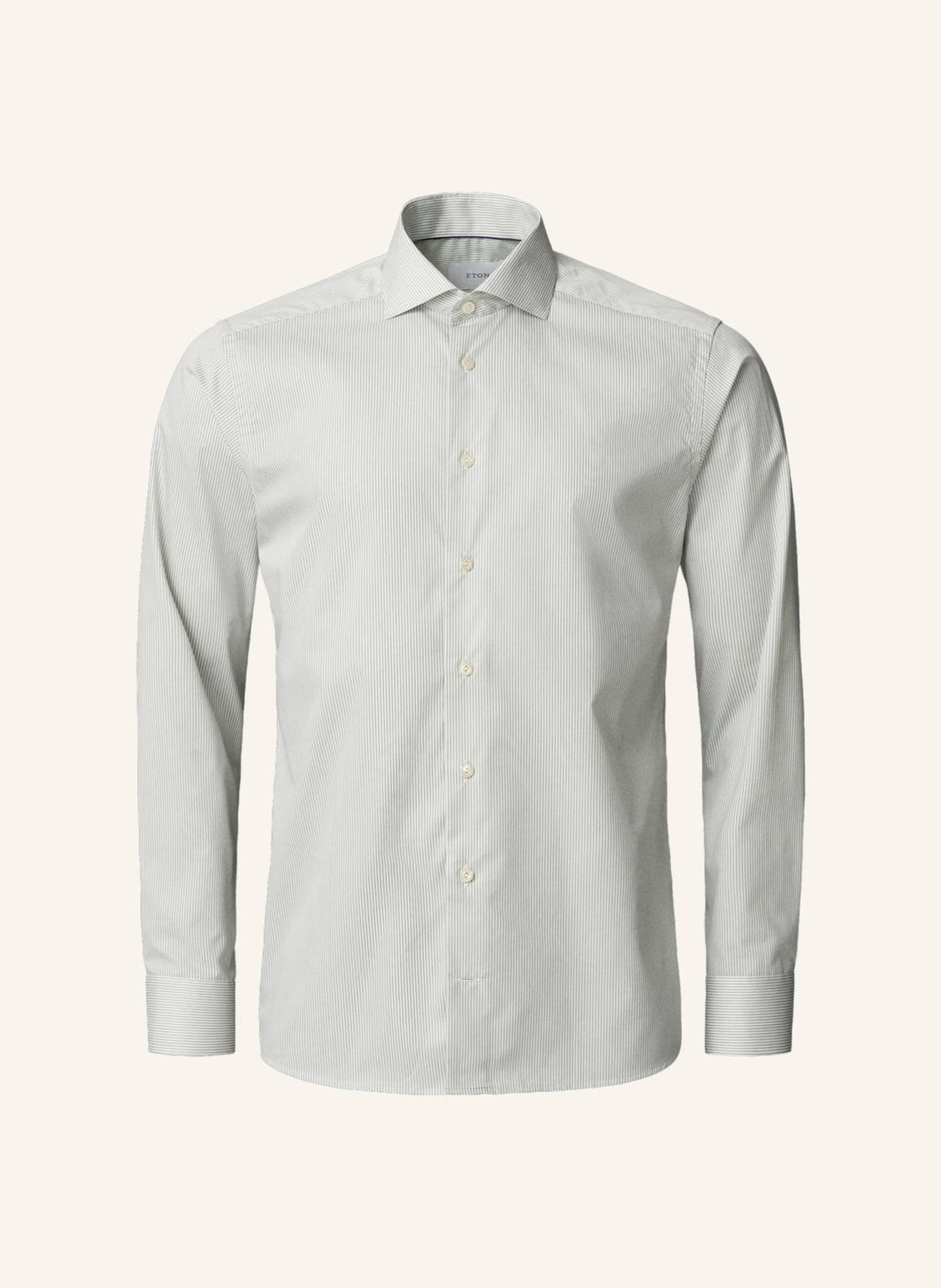 ETON Gestreiftes Fine Twill-Hemd Slim Fit: HELLGRÜN