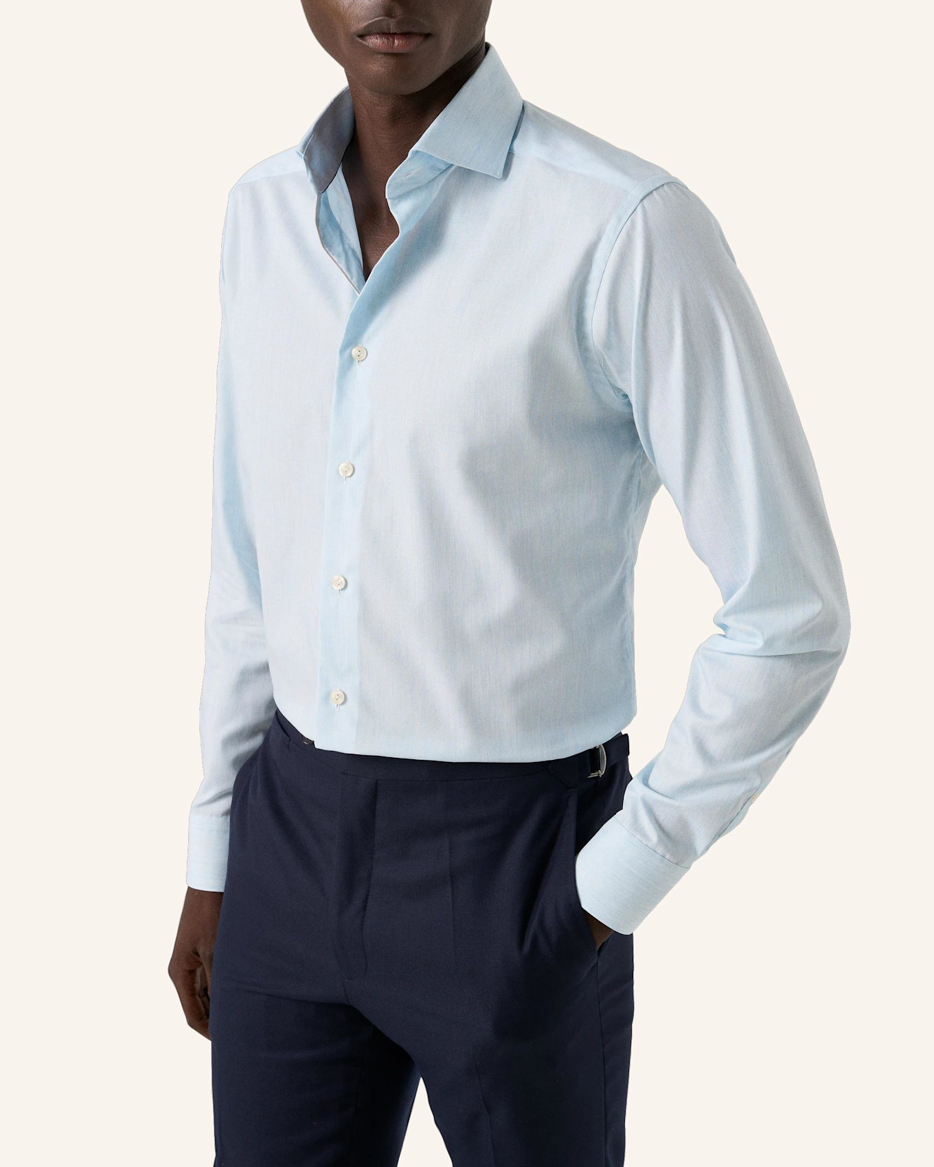 ETON Fine Twill-Hemd Contemporary Fit: BLAU