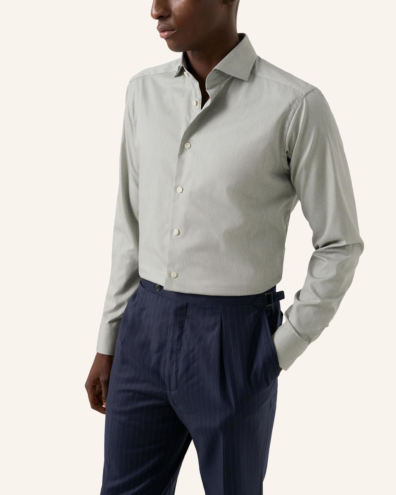 ETON Fine Twill-Hemd Contemporary Fit: GRÜN