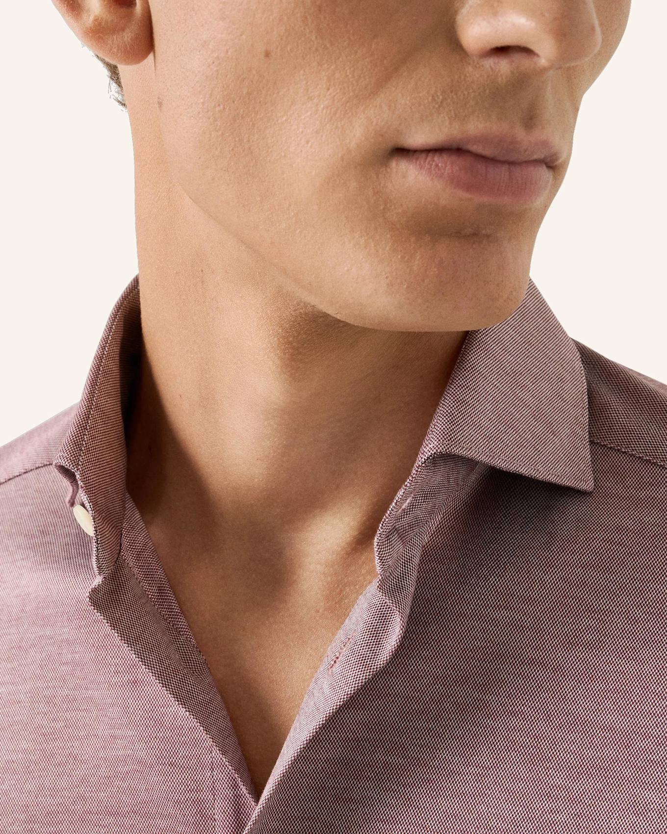 ETON Filo di Scozia Jersey-Hemd Contemporary Fit: ROT