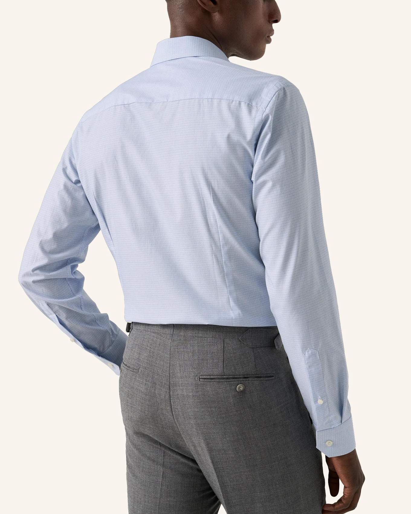 ETON Kariert Fine Twill-Hemd Slim Fit: BLAU