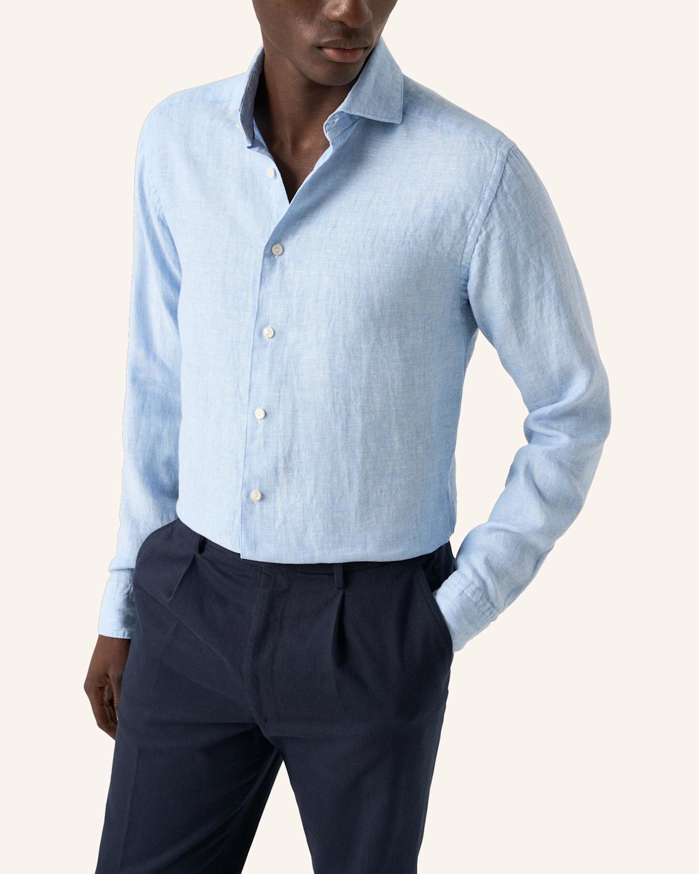 ETON Leinenhemd Contemporary Fit: BLAU