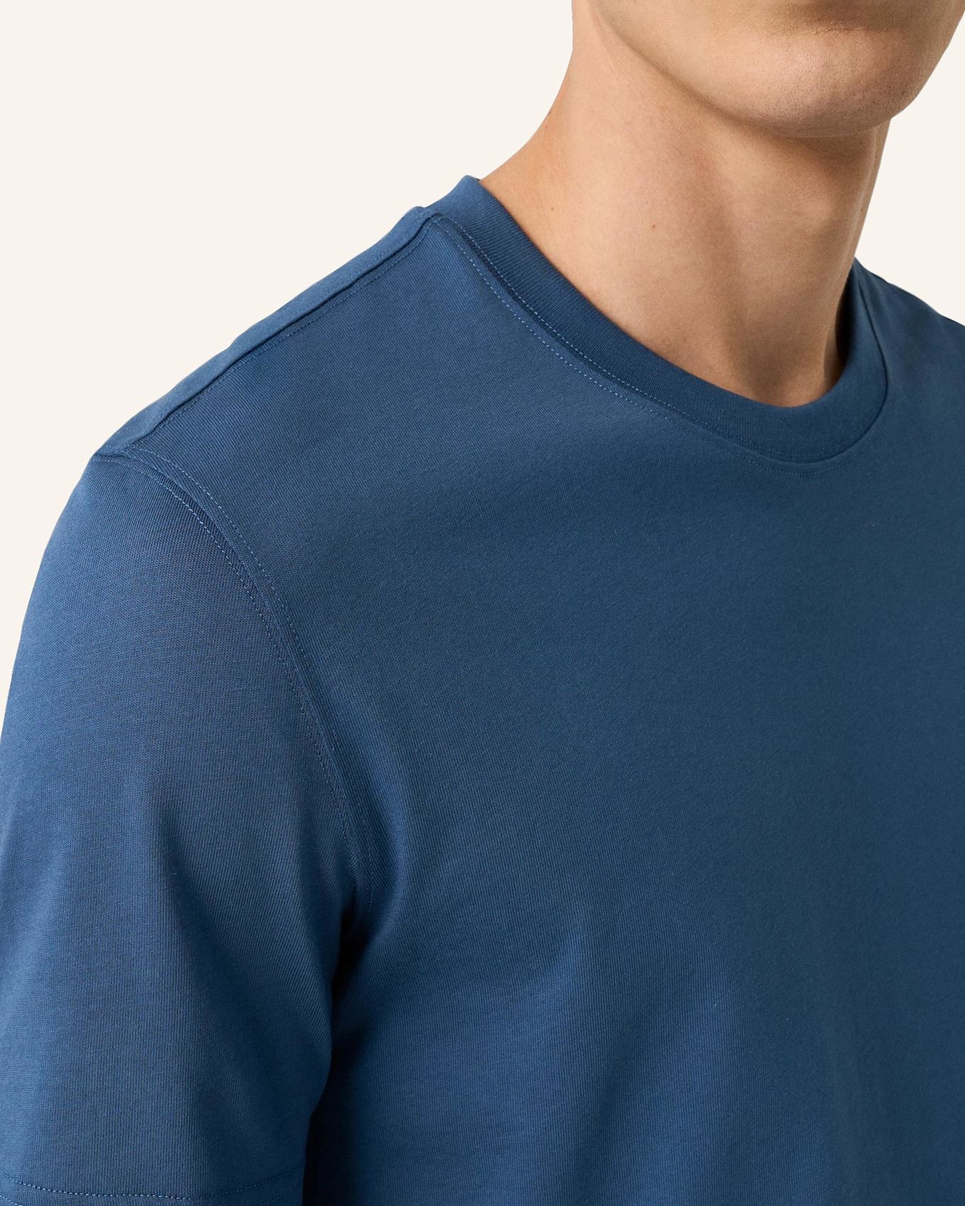 ETON Single Jersey Supima Cotton T-Shirt: BLAU