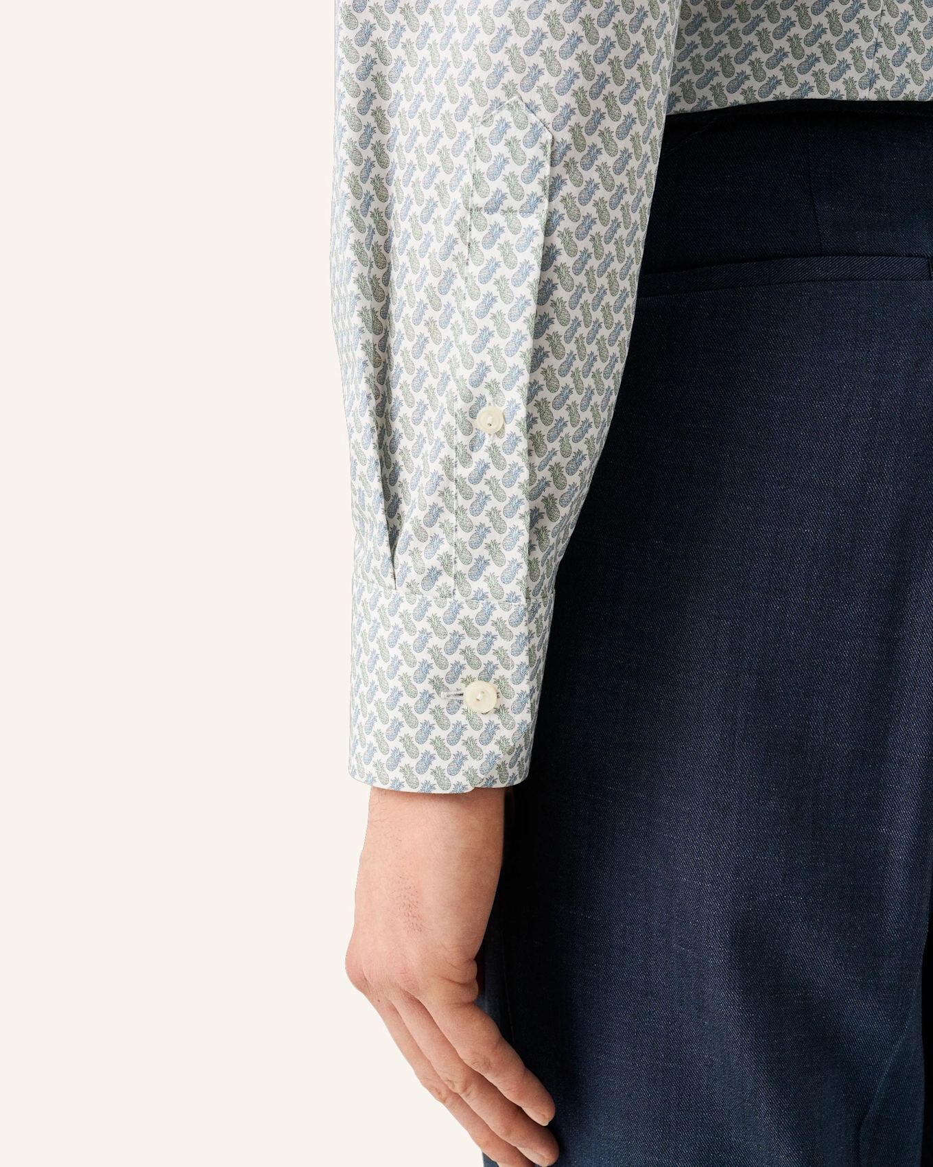 ETON Motiv Signature Twill-Hemd Contemporary Fit: BLAU