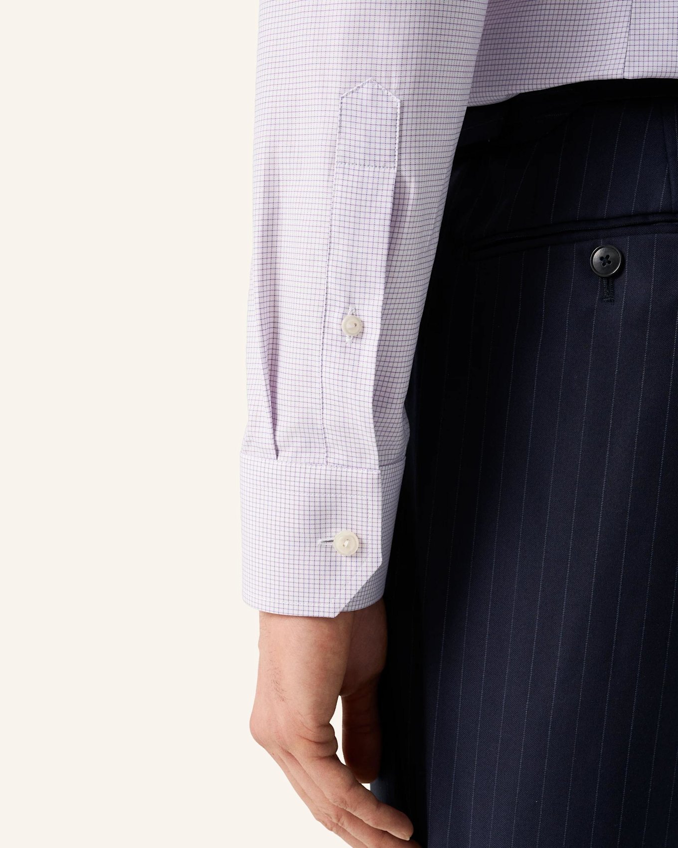 ETON Kariert Signature Twill-Hemd Slim Fit: LILA