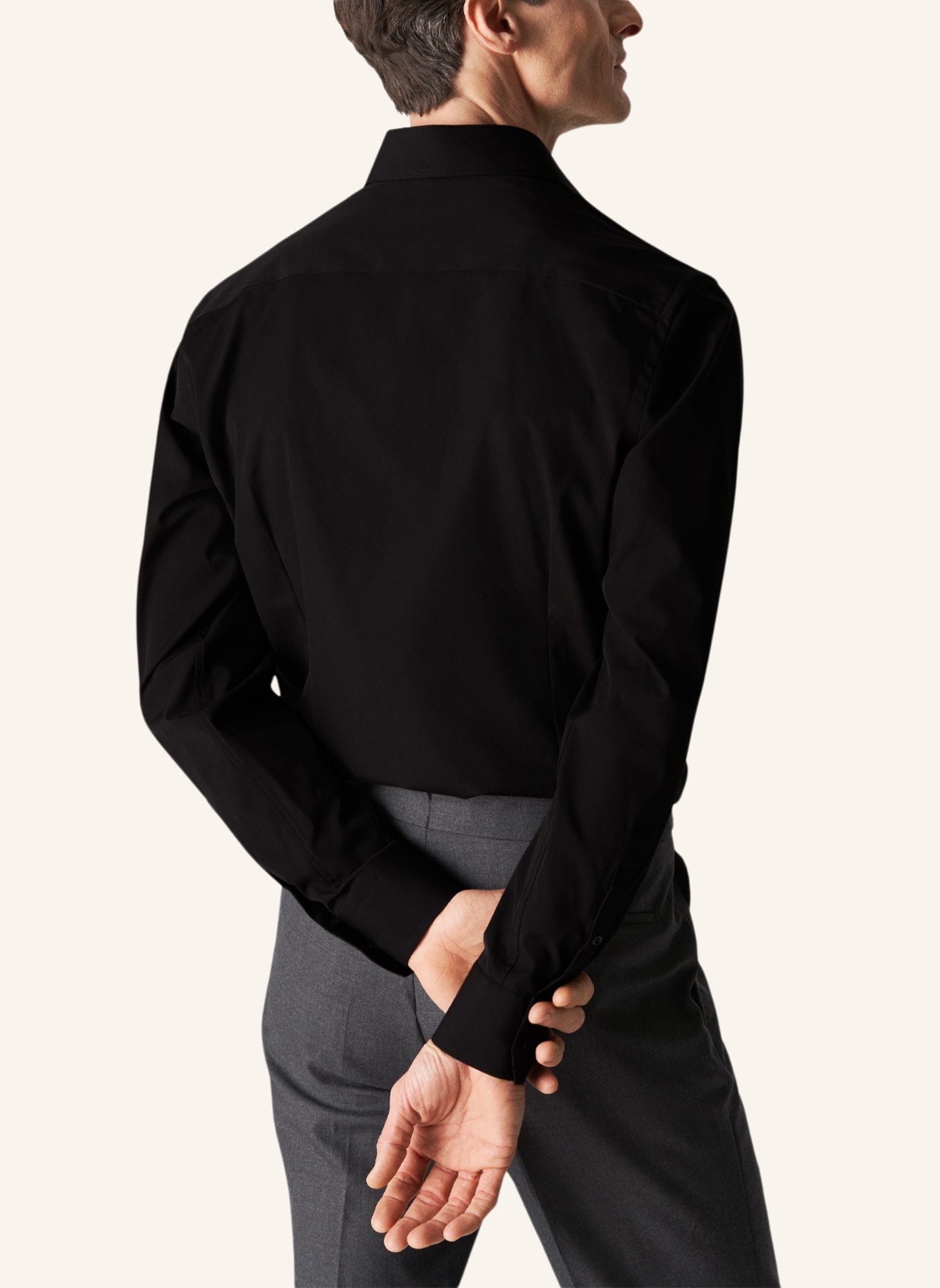ETON Popelinhemd Slim Fit, Farbe: SCHWARZ/ SCHWARZ (Bild 2)