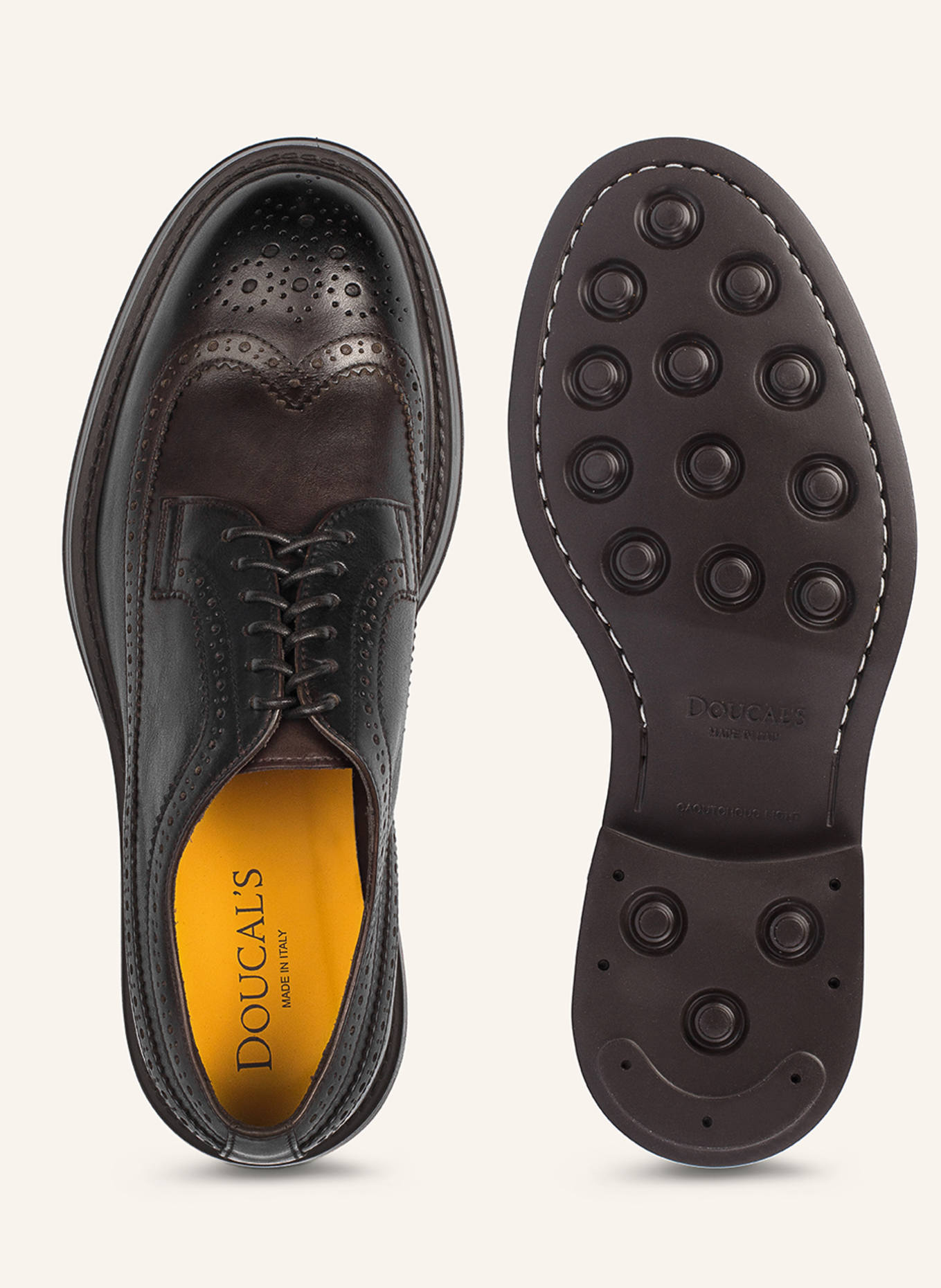 DOUCAL'S Schnürschuhe BRUGE XL: BRAUN