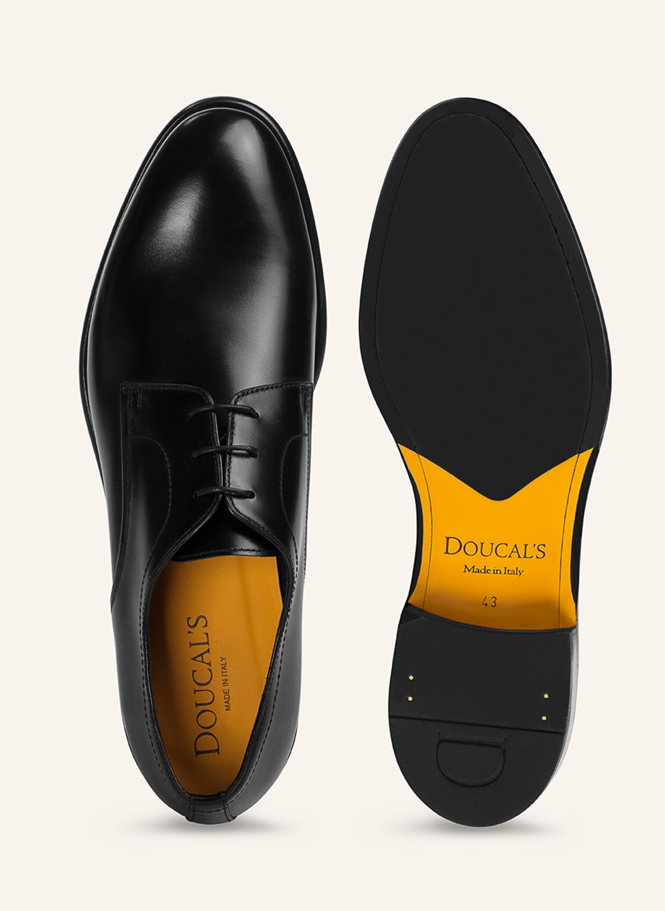 DOUCAL'S Schnürschuhe FRED: SCHWARZ