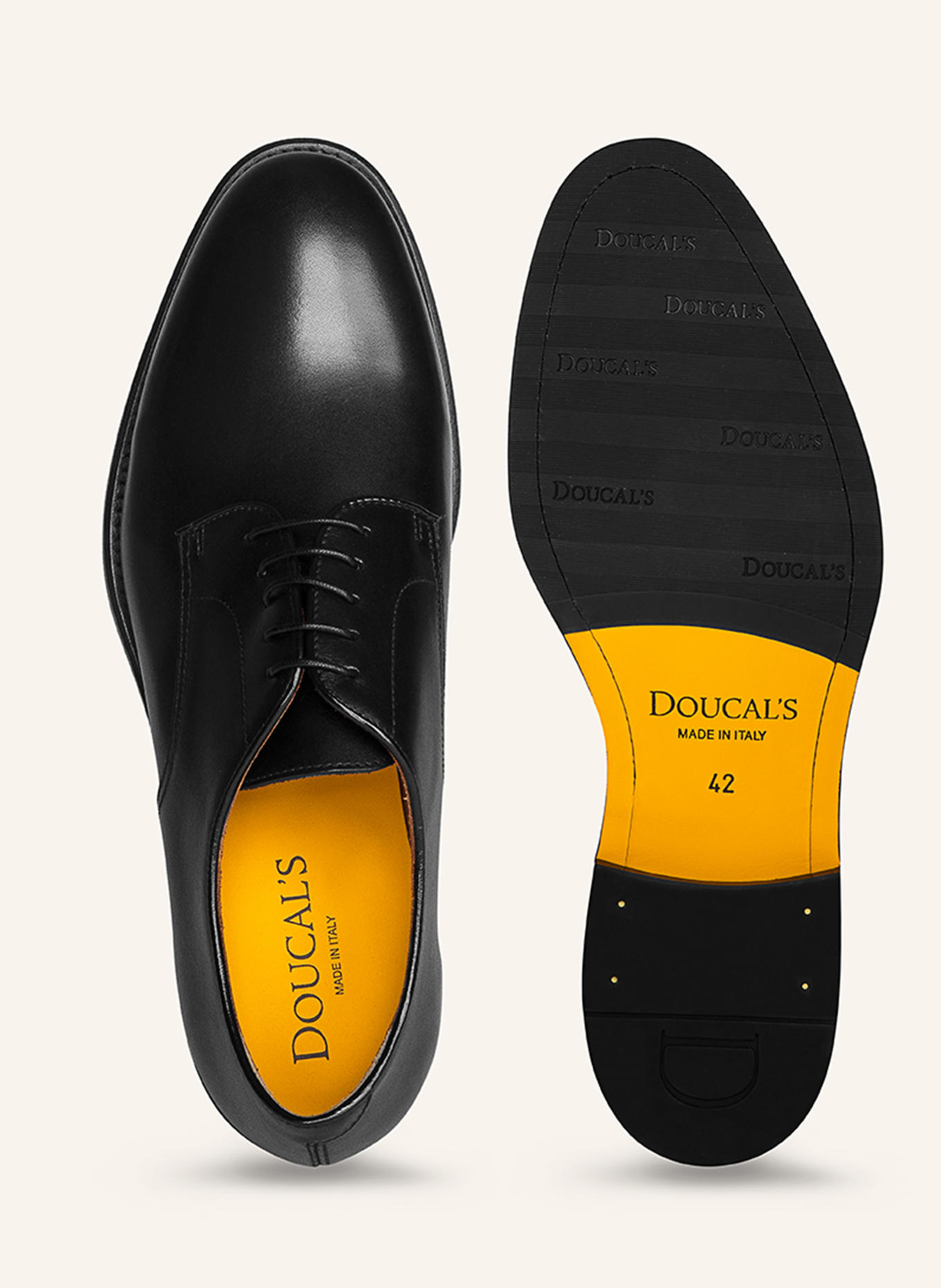 DOUCAL'S Schnürschuhe ORVIETO: SCHWARZ