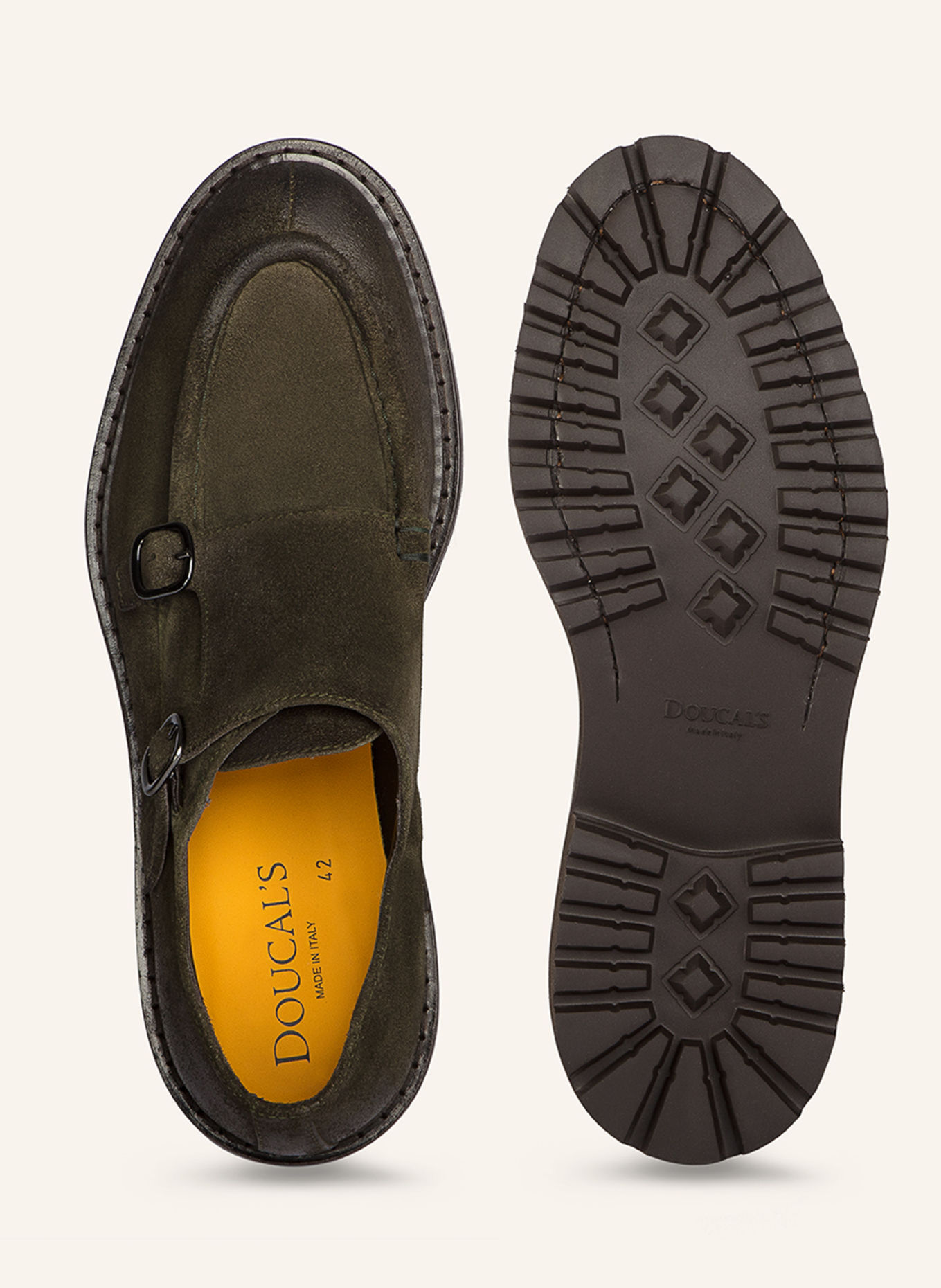 DOUCAL'S Schnürschuhe PHILADELPHIA: GRÜN / DUNKELGRÜN