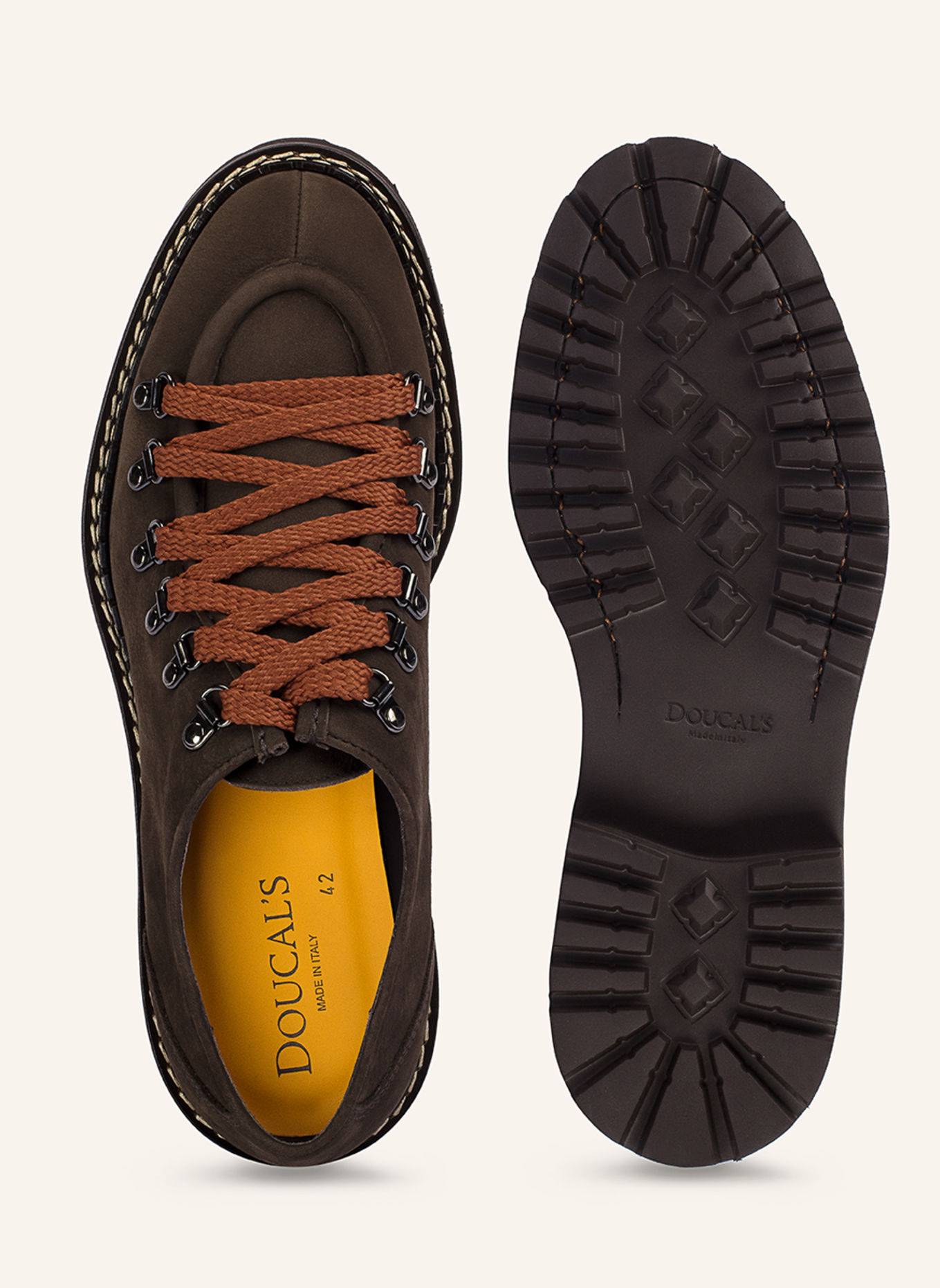 DOUCAL'S Schnürschuhe PHILADELPHIA: BRAUN / DUNKELBRAUN